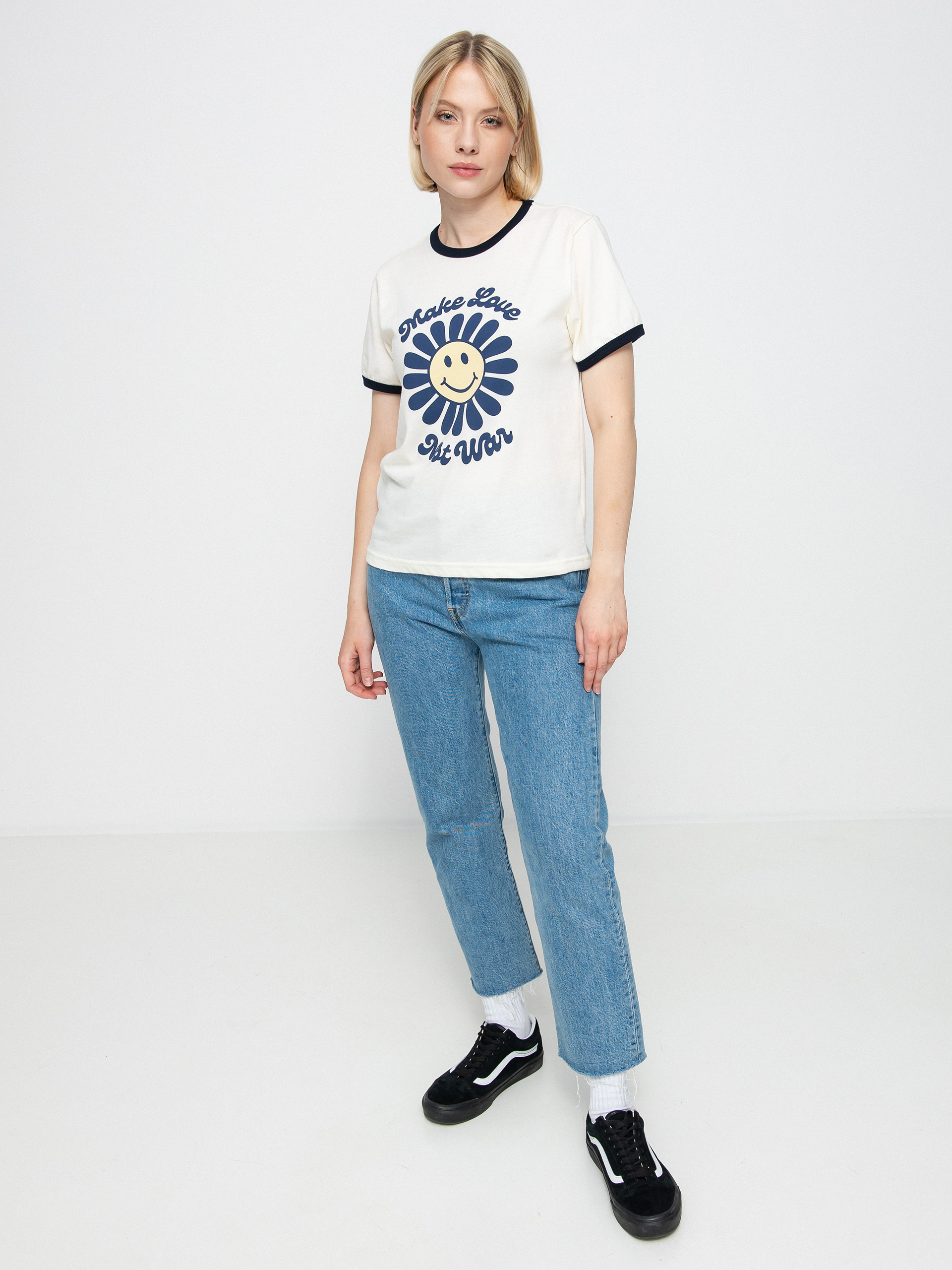 Brixton Love Not War Ringer Póló Wmn (dove)