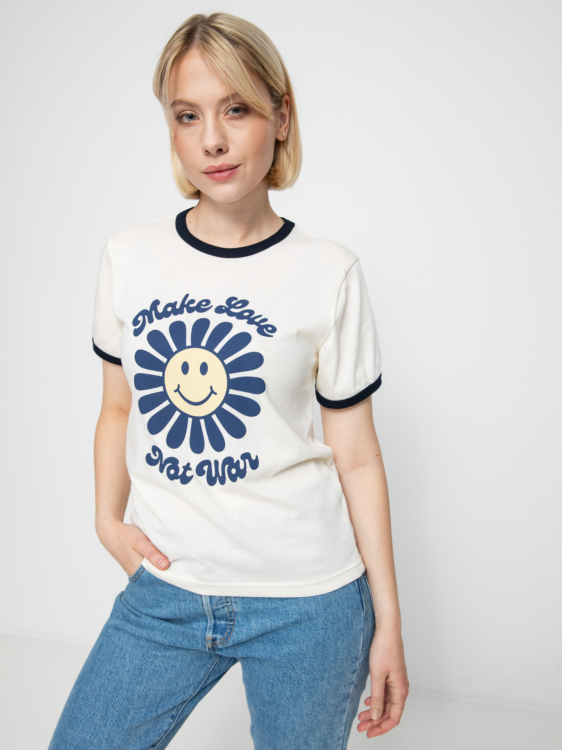 Brixton Love Not War Ringer Póló Wmn (dove)