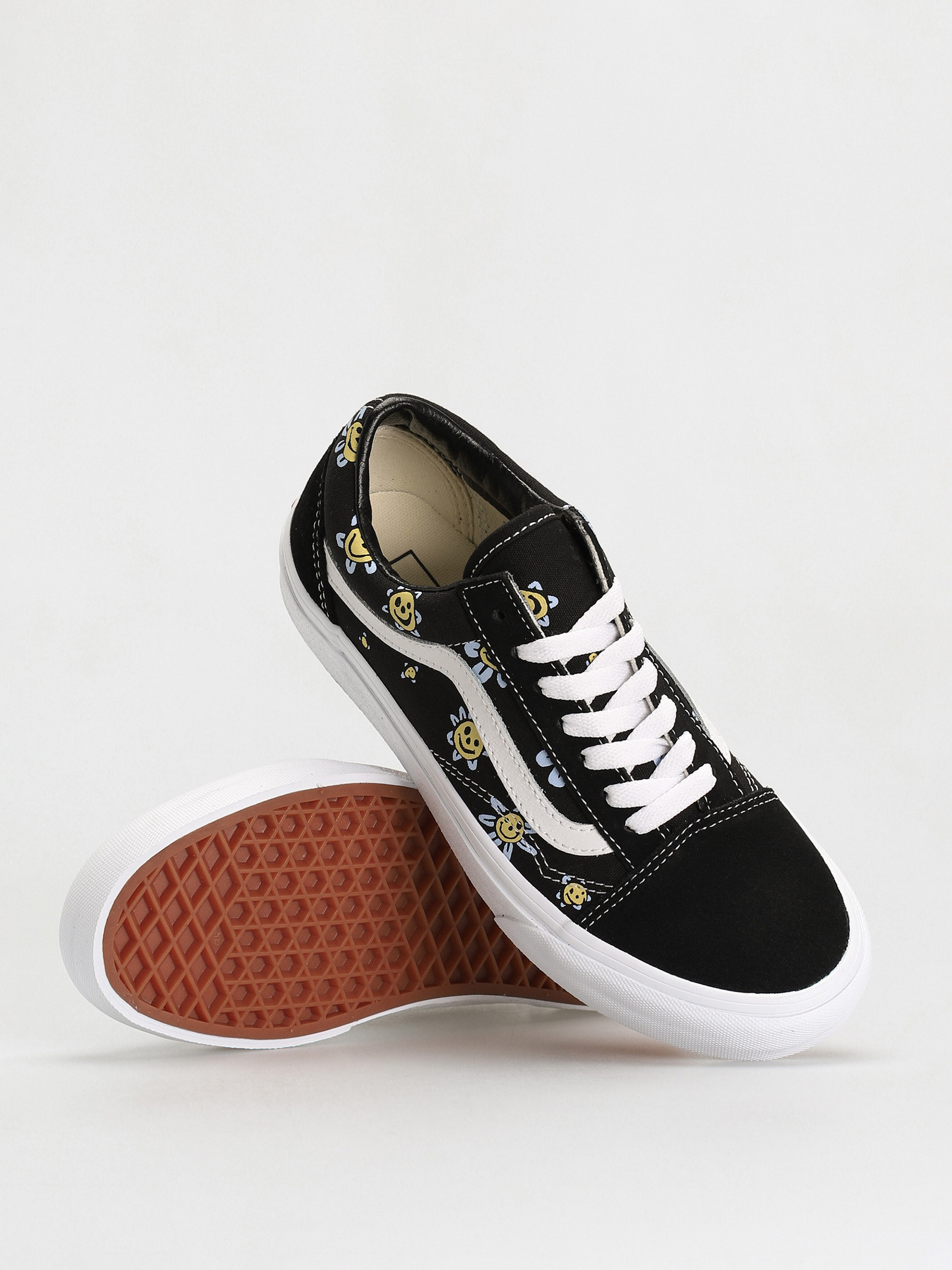 Vans Old Skool Cipők (trippy grin floral black/yellow)