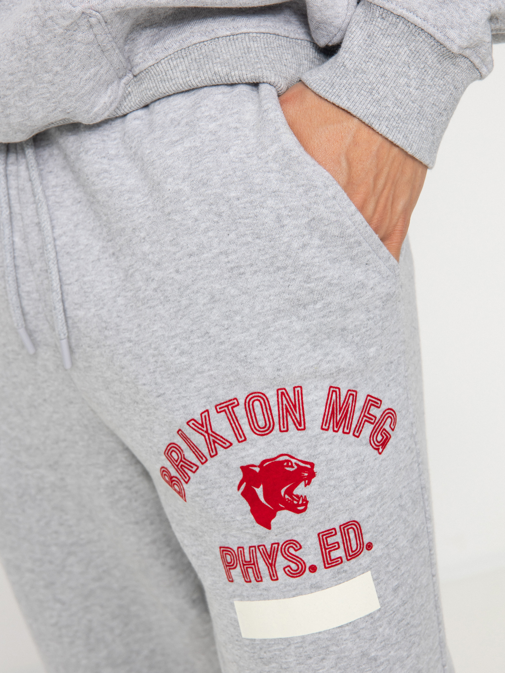 Brixton Phys. Ed. Sweatpant Kisnadrág (heather grey)