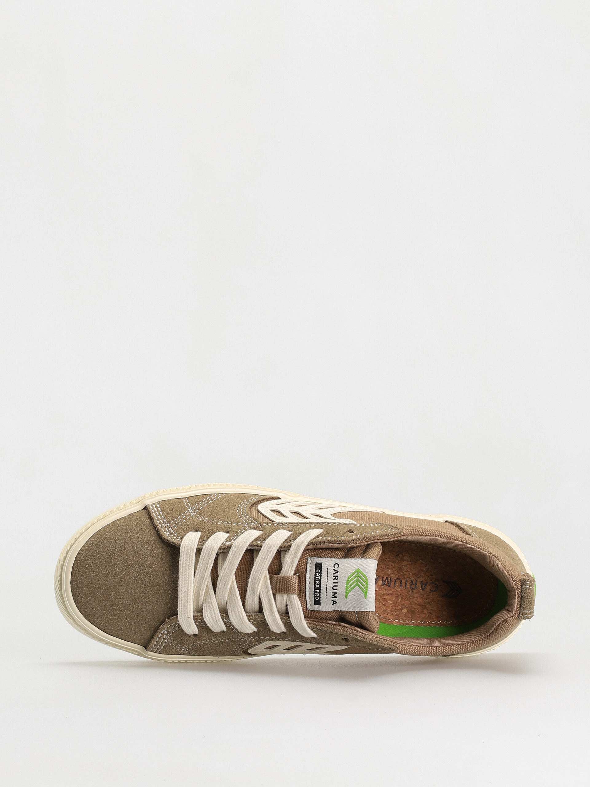 Cariuma Catiba Pro Cipők (burnt sand suede and canvas contrast thread ivory logo)