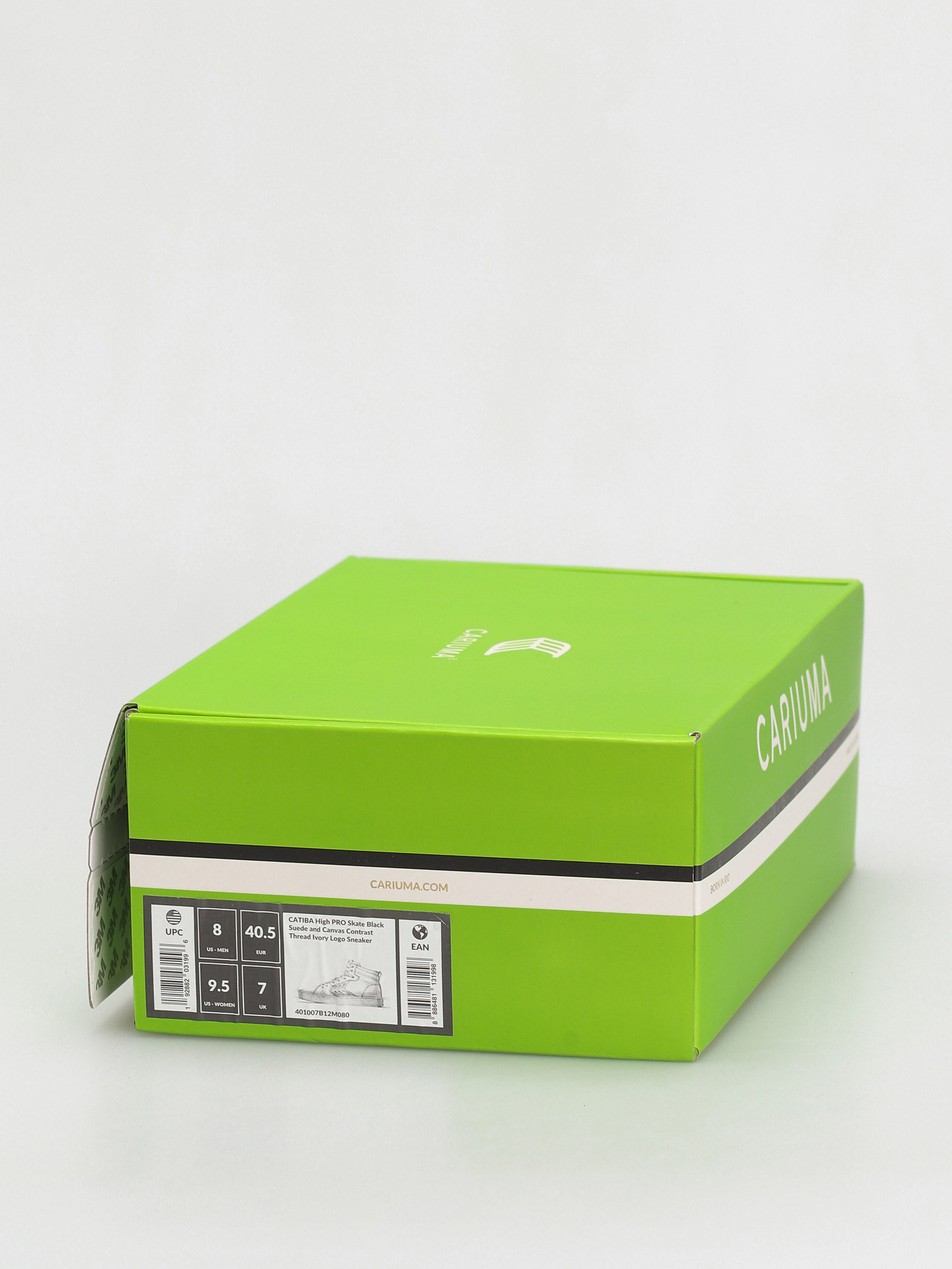 Cariuma Catiba High Pro Cipők (black suede and canvas contrast thread ivory logo)