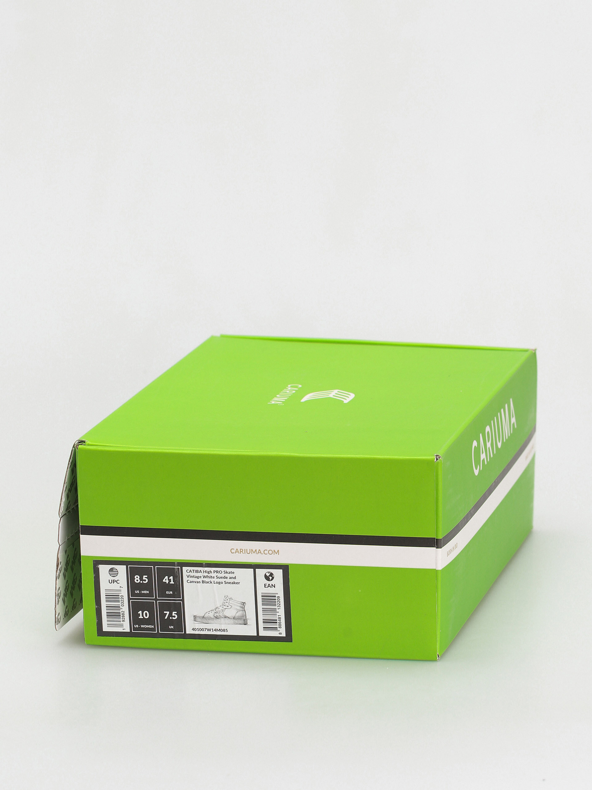 Cariuma Catiba High Pro Cipők (vintage white suede and canvas black logo)