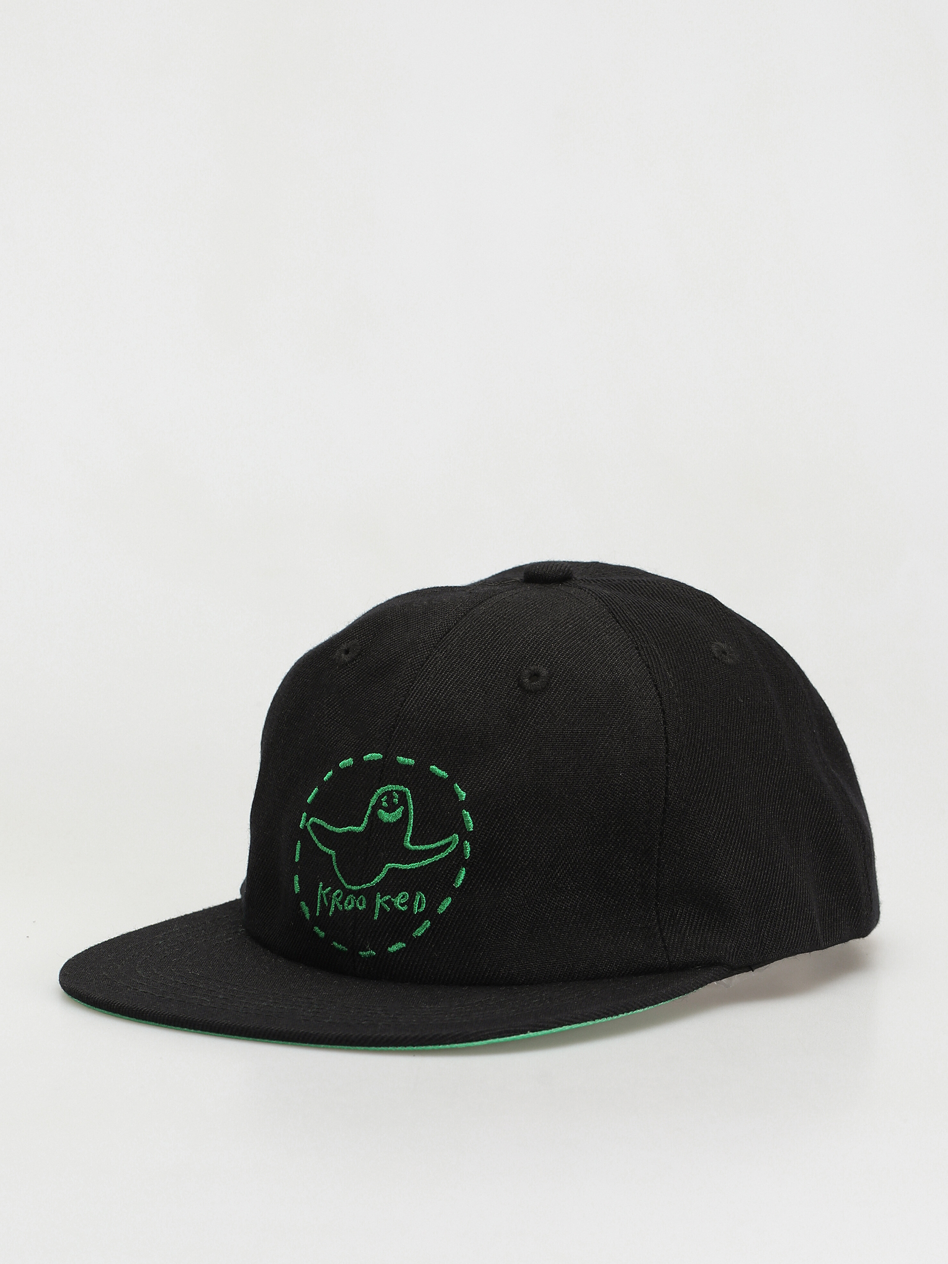 Krooked Adj Trinity Smile Strapback Baseball sapka (black/green)