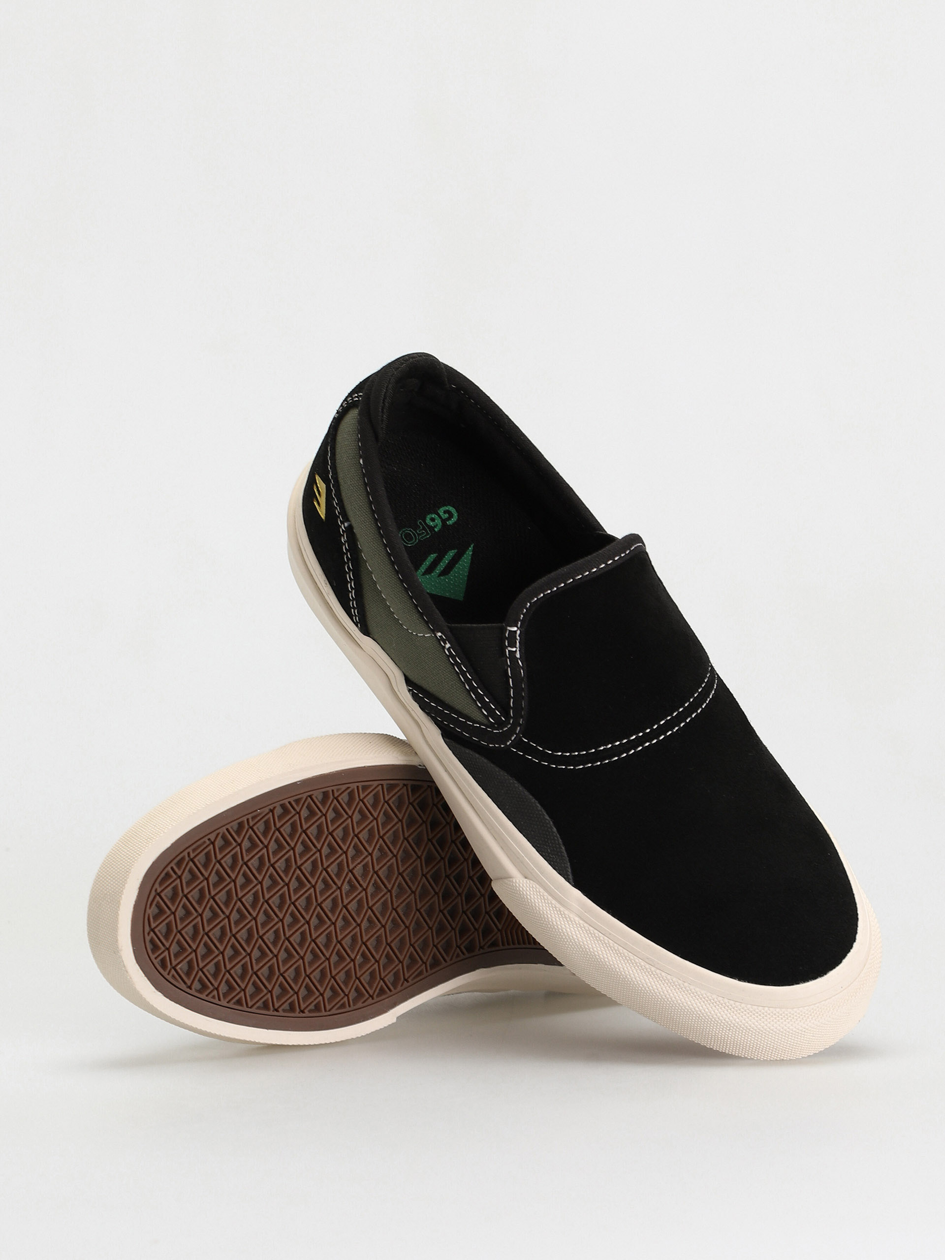 Emerica Wino G6 Slip On Cipők (black/olive)