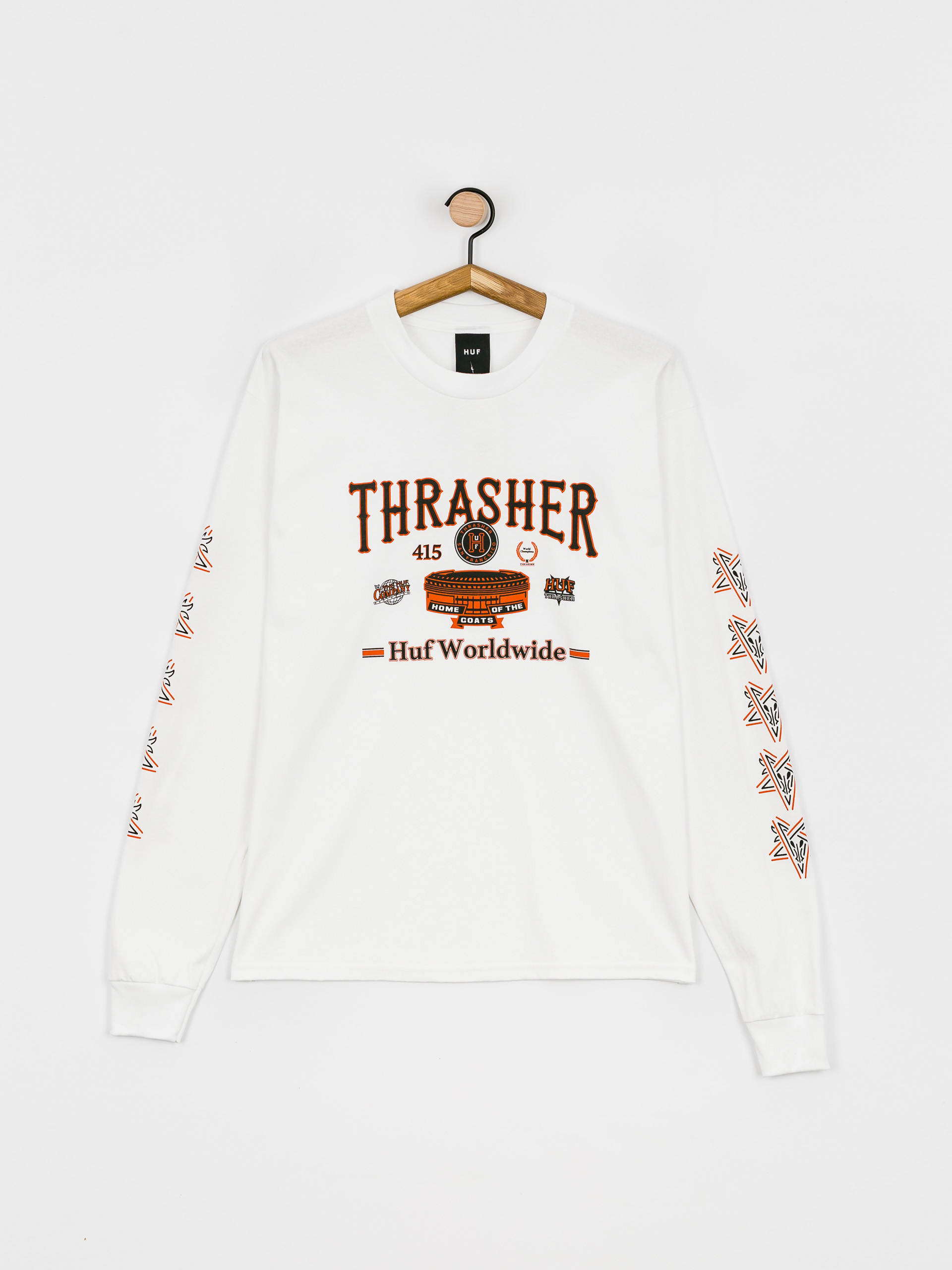 HUF X Thrasher Monteray Hosszú ujjú felső (white)