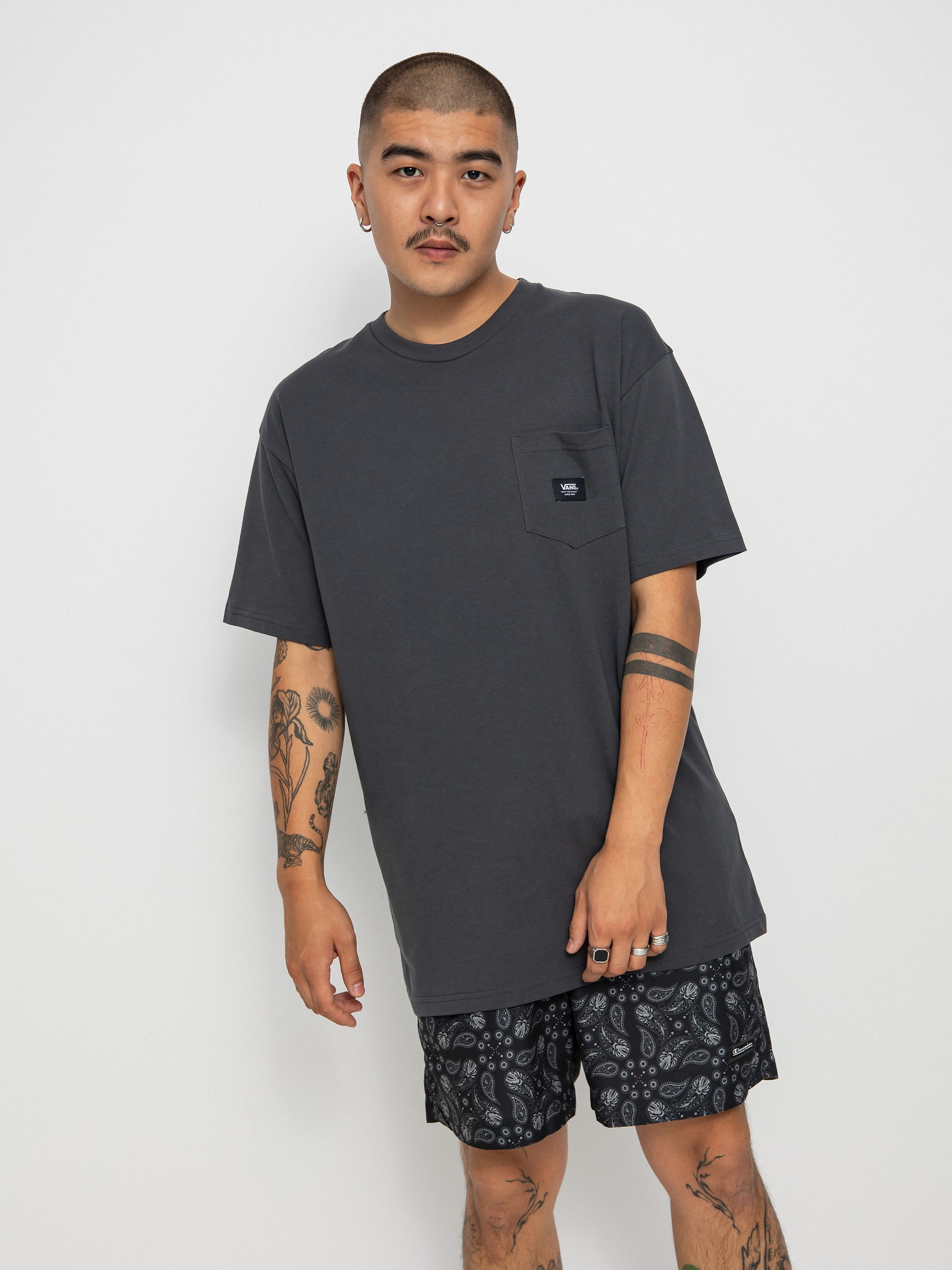 Vans Woven Patch Pocket M Ujjatlan felső (asphalt)