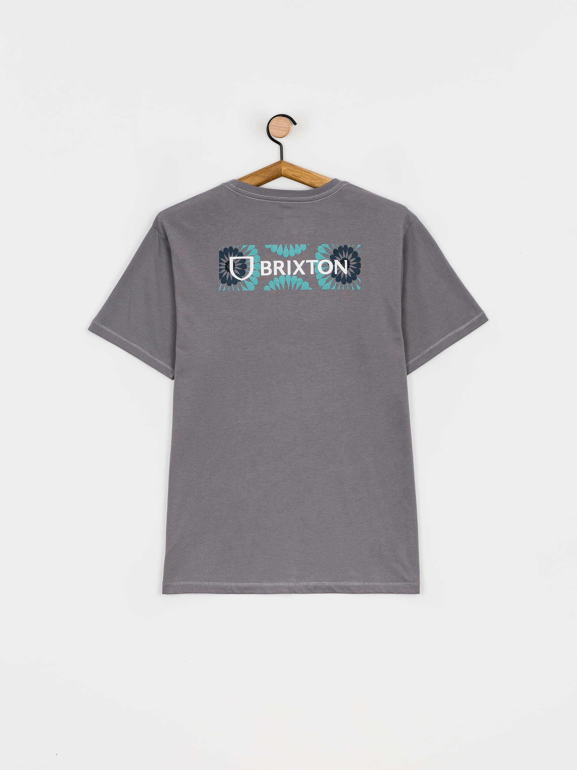 Brixton Alpha Block póló (pebble/psyc)