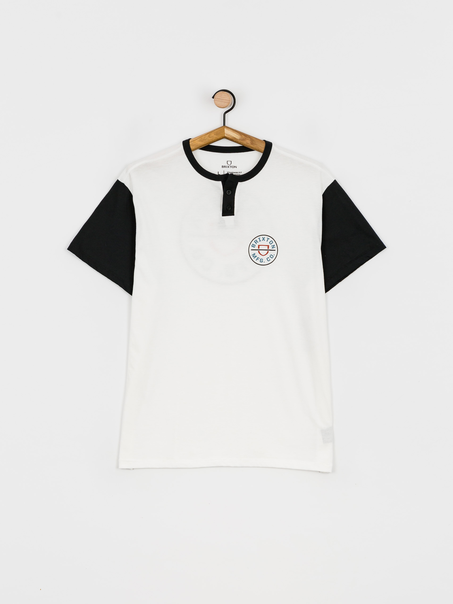 Brixton Crest Henley póló (white/black)