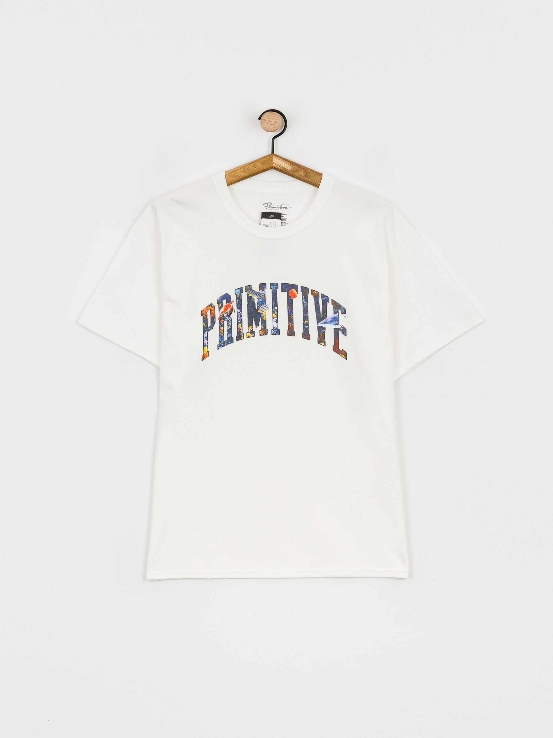 Primitive Collegiate Aquatic póló (white)