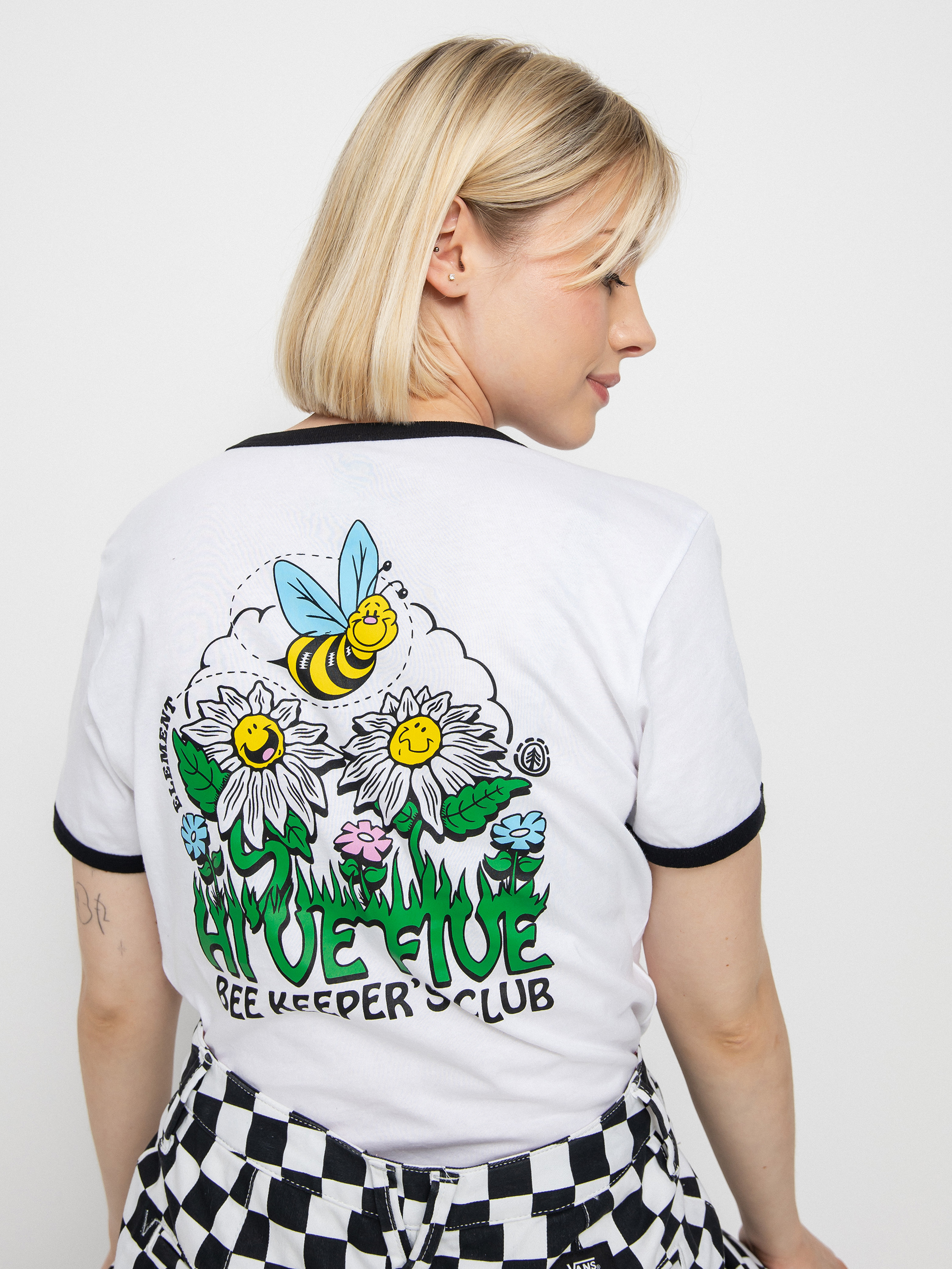 Element Hi'Ve Five póló Wmn (optic white)