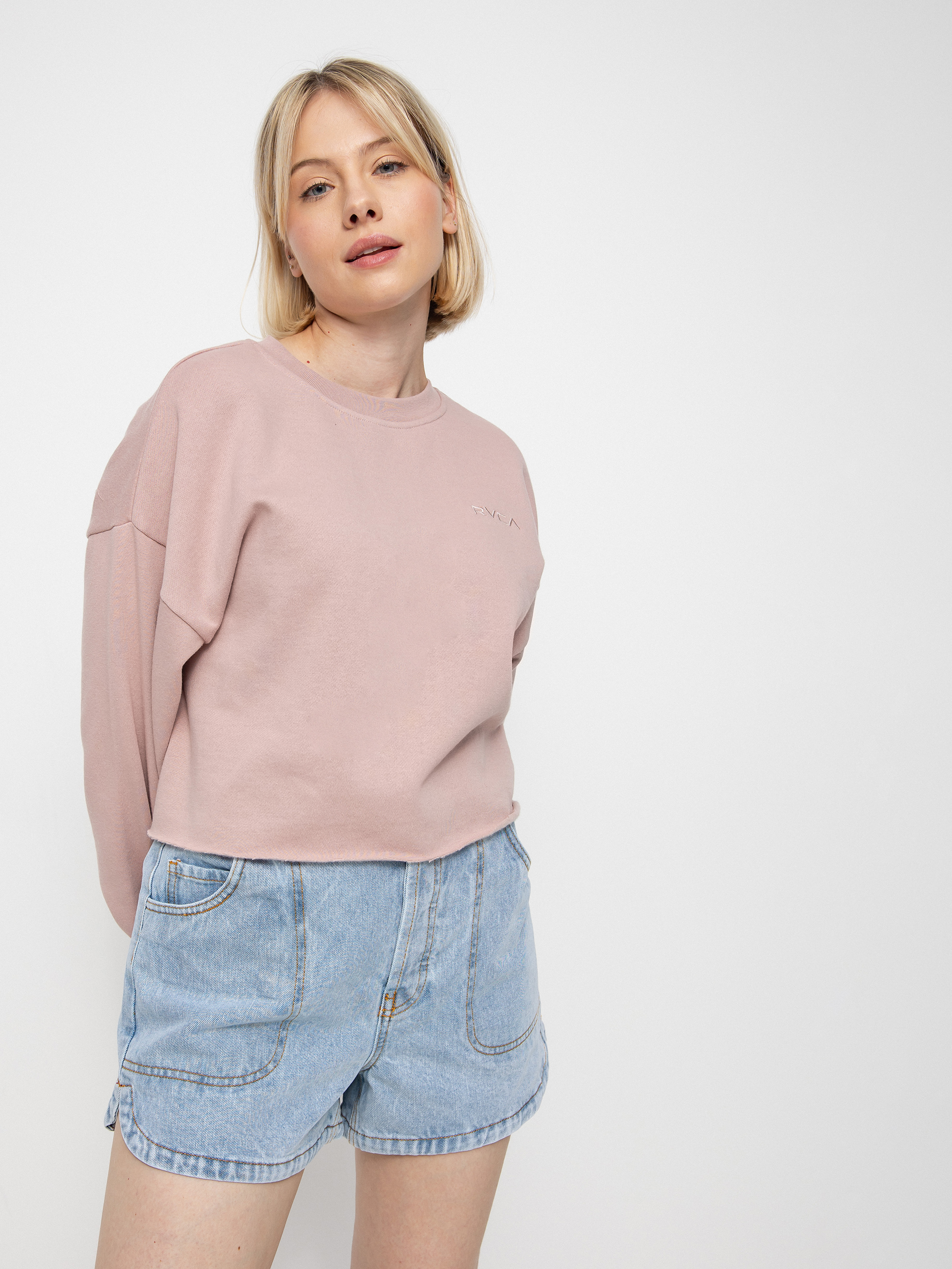 RVCA Test Drive HD Kapucnis pulóver Wmn (dusty rose)