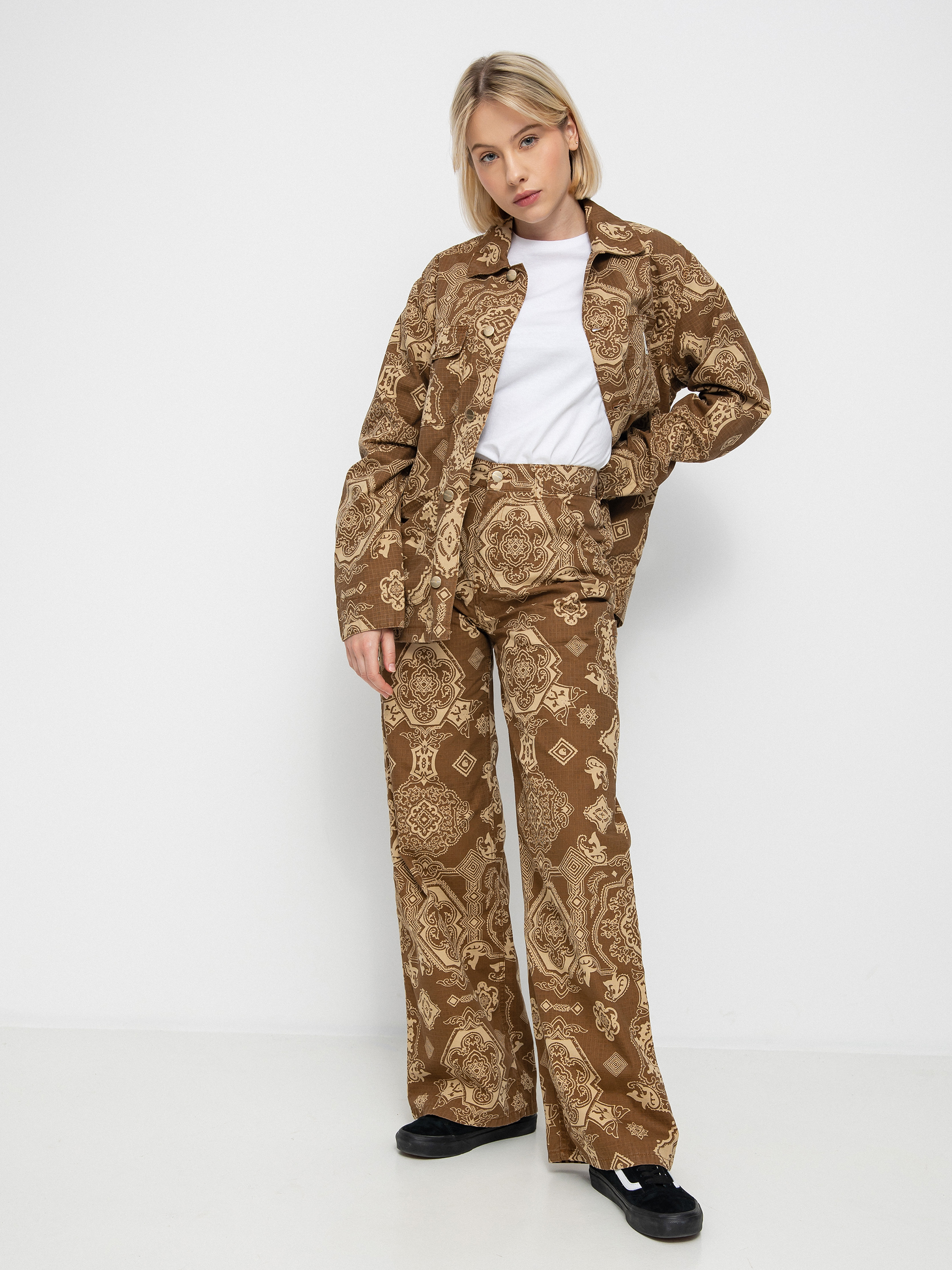 Carhartt WIP Irving Coat Dzseki Wmn (verse print/hamilton brown)