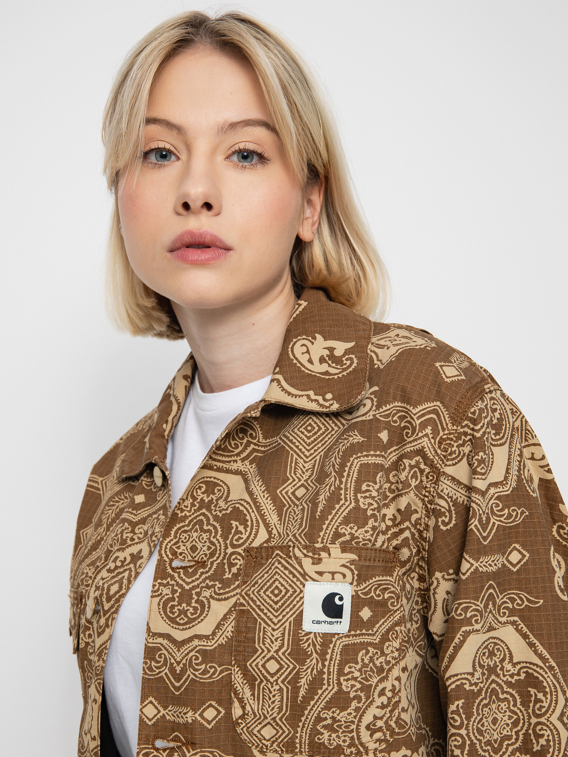 Carhartt WIP Irving Coat Dzseki Wmn (verse print/hamilton brown)