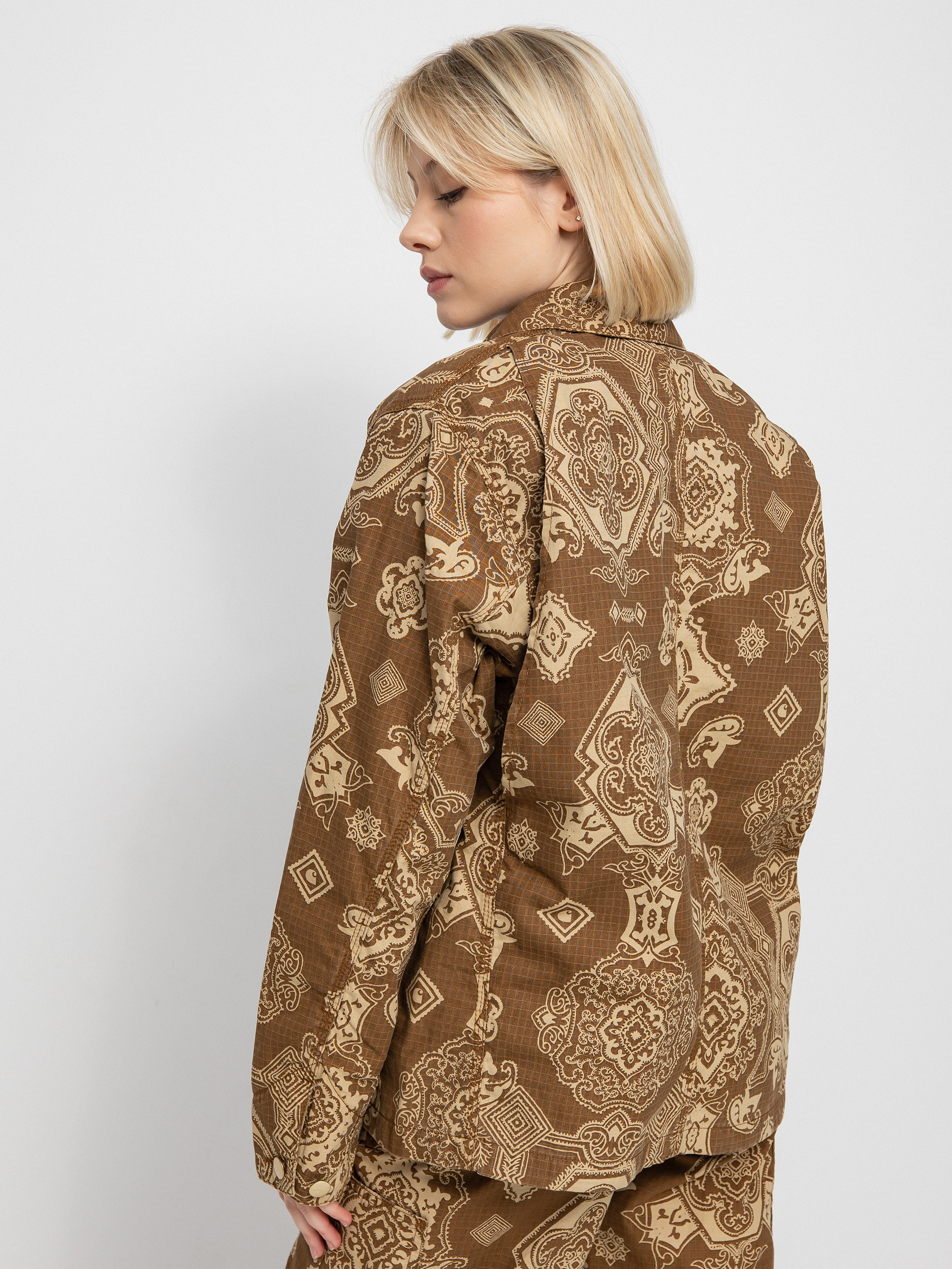Carhartt WIP Irving Coat Dzseki Wmn (verse print/hamilton brown)