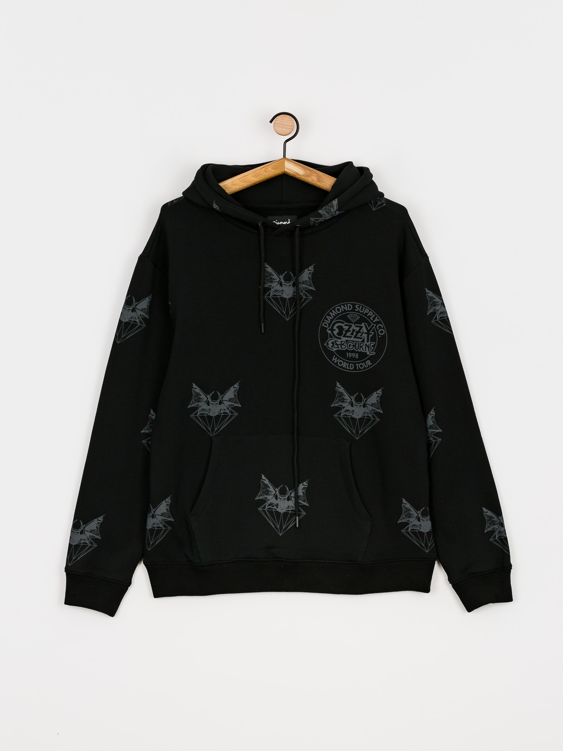 Diamond Supply Co. Hellbat Allover Print Pulóver (black)