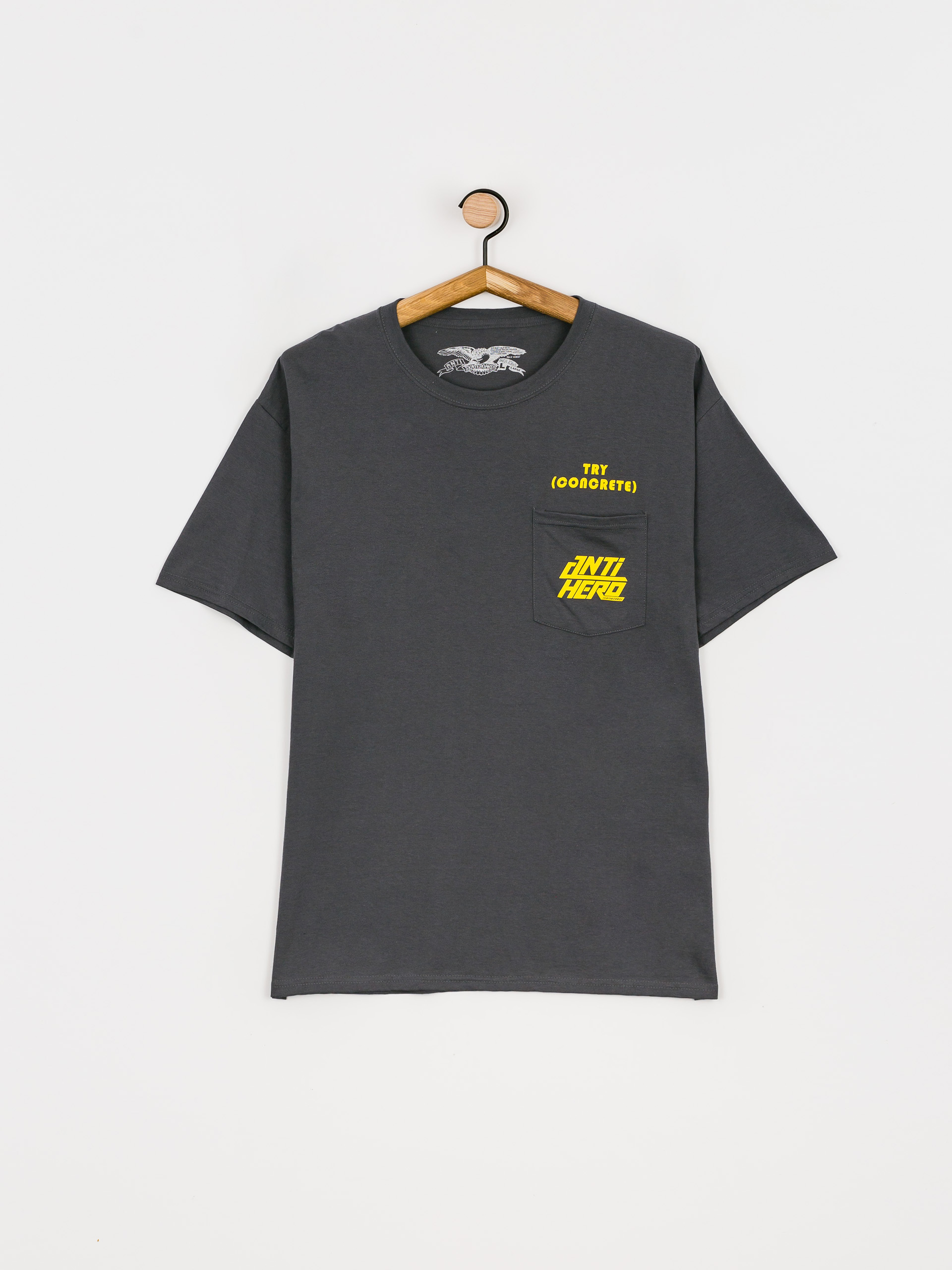 Antihero Try Cncrete póló (charcoal grey)