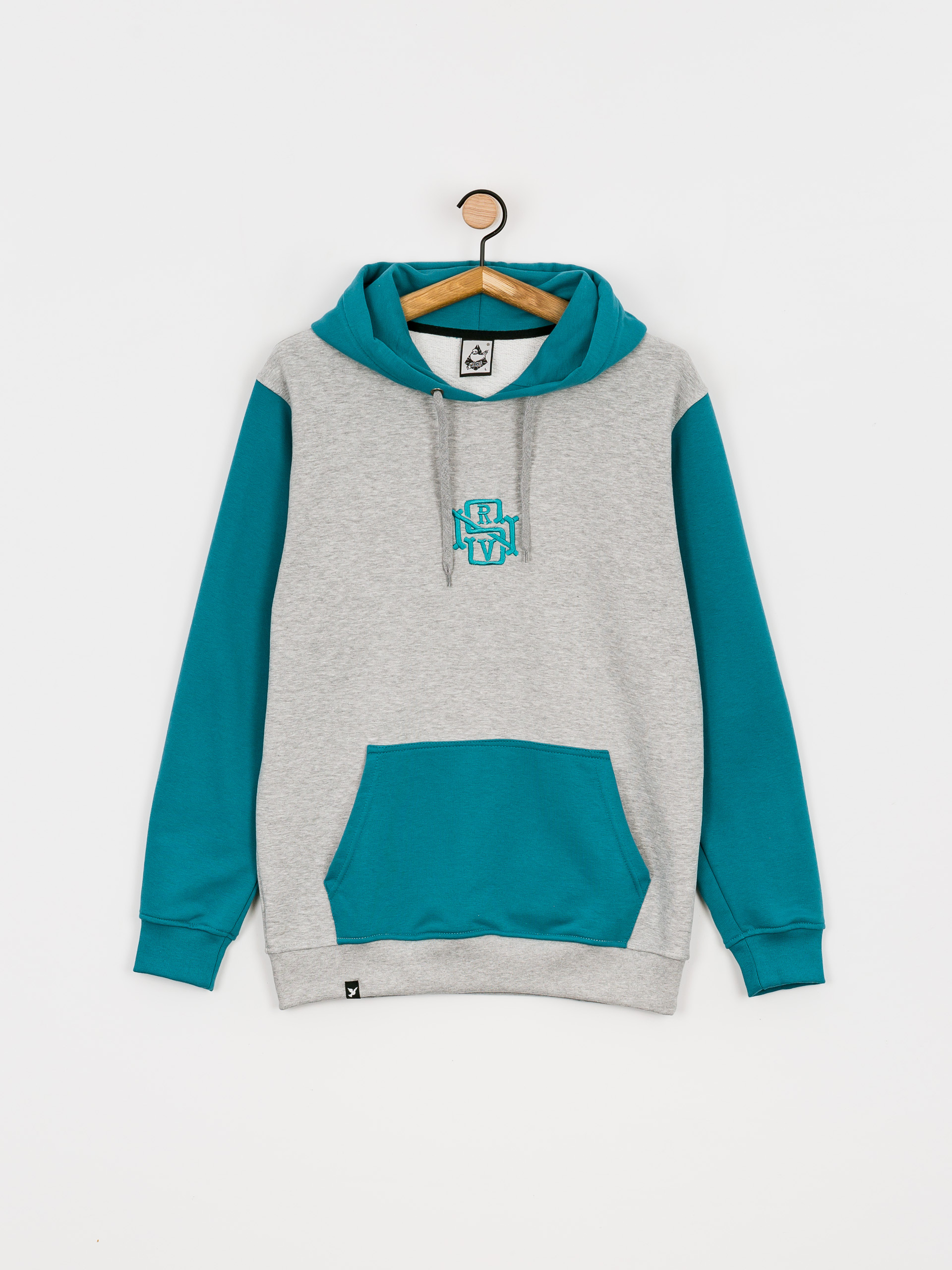 Nervous Initial HD Kapucnis pulóver (ocean grey)