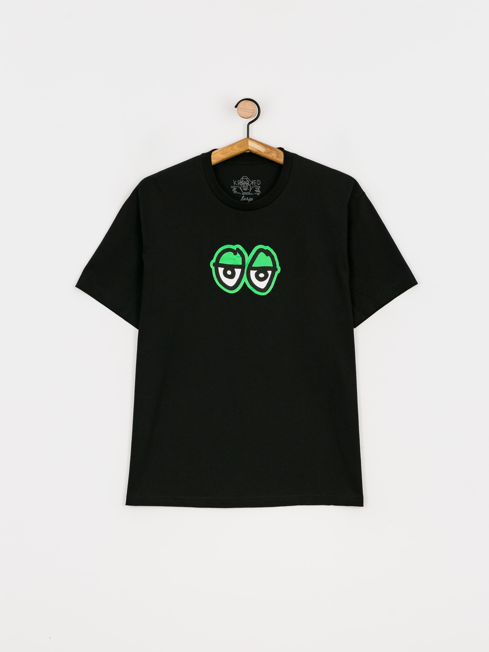 Krooked Eyes Lg póló (black/green)