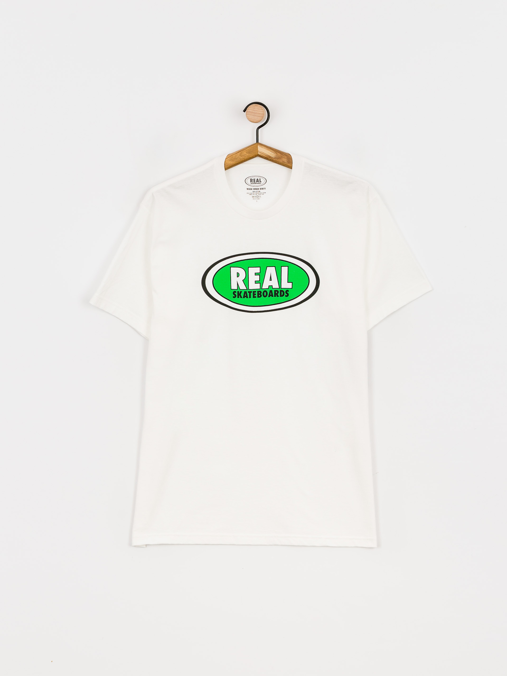 Real Oval póló (white/green)