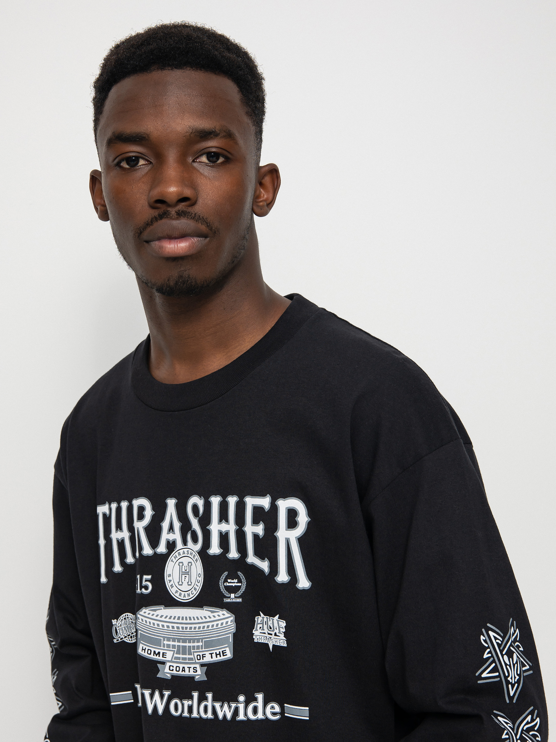 HUF X Thrasher Monteray Hosszú ujjú felső (black)