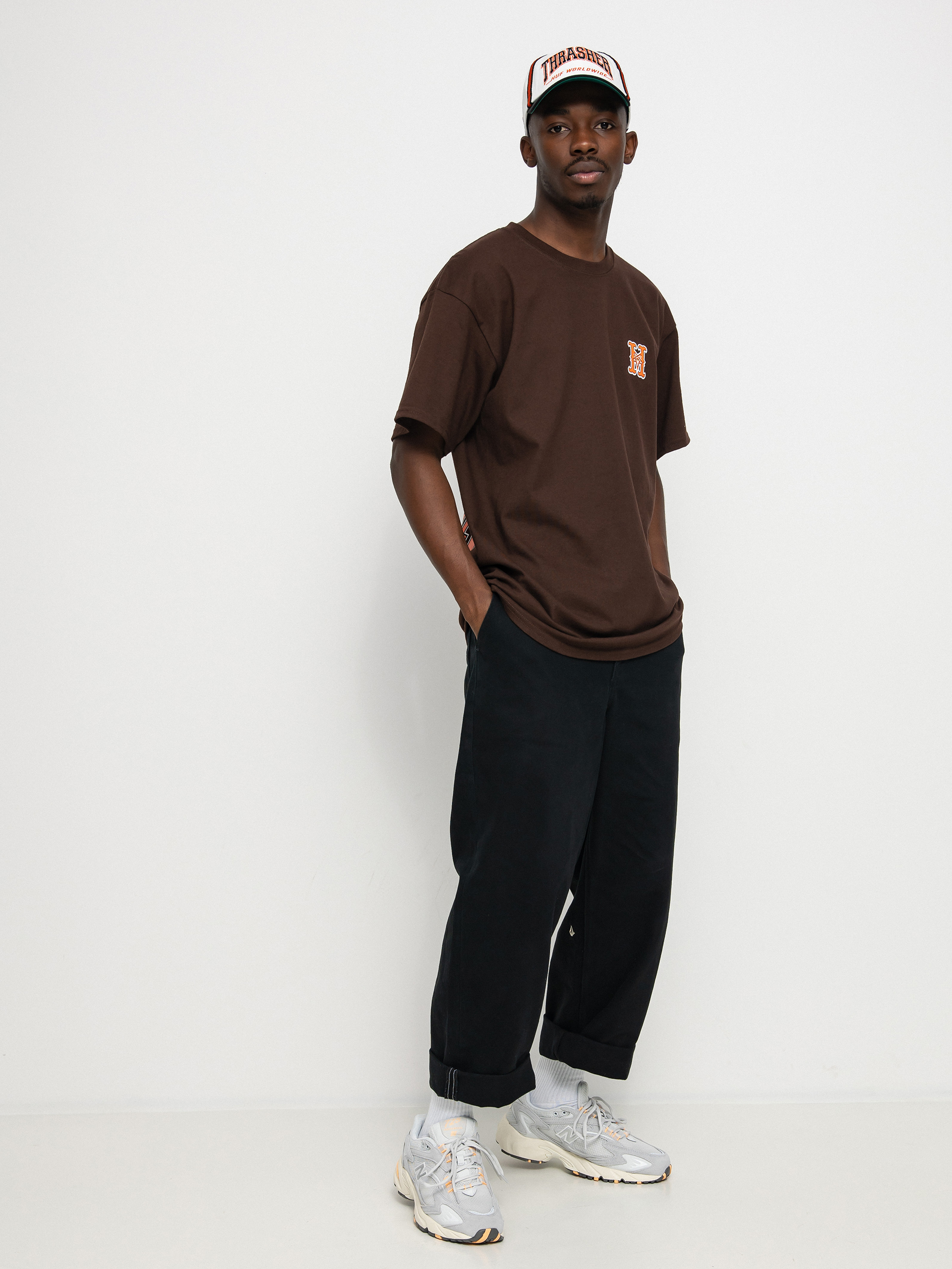 HUF X Thrasher High Point póló (chocolate)