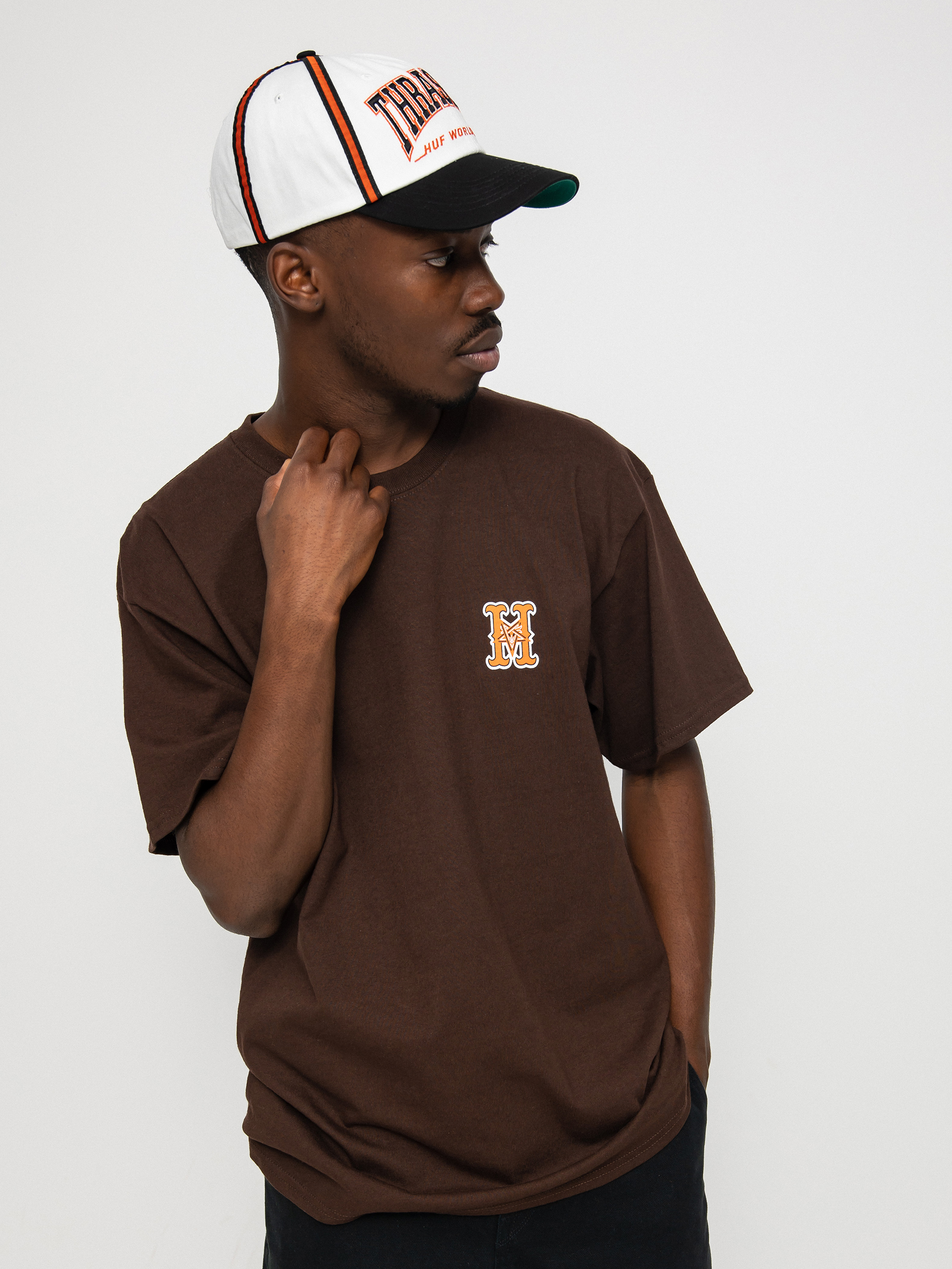 HUF X Thrasher High Point póló (chocolate)