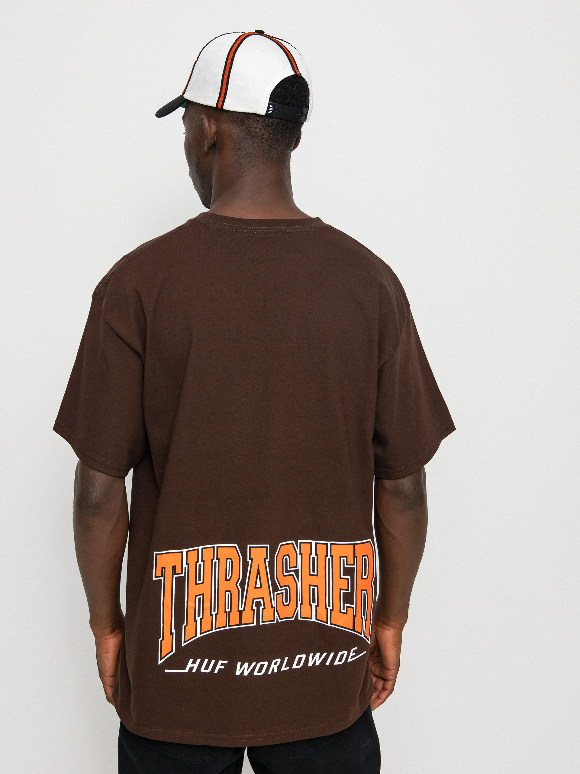 HUF X Thrasher High Point póló (chocolate)