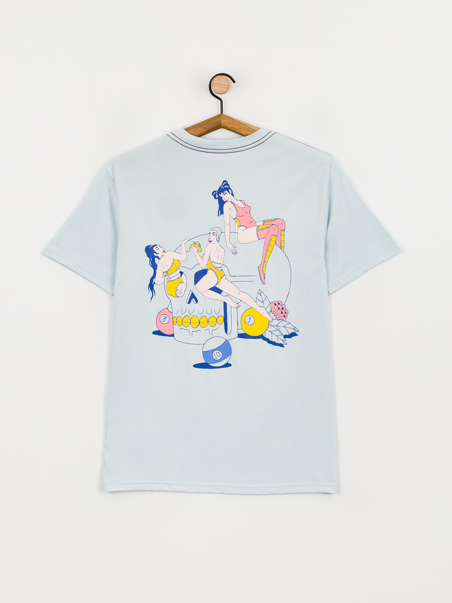 RVCA Skull Club póló (sky)