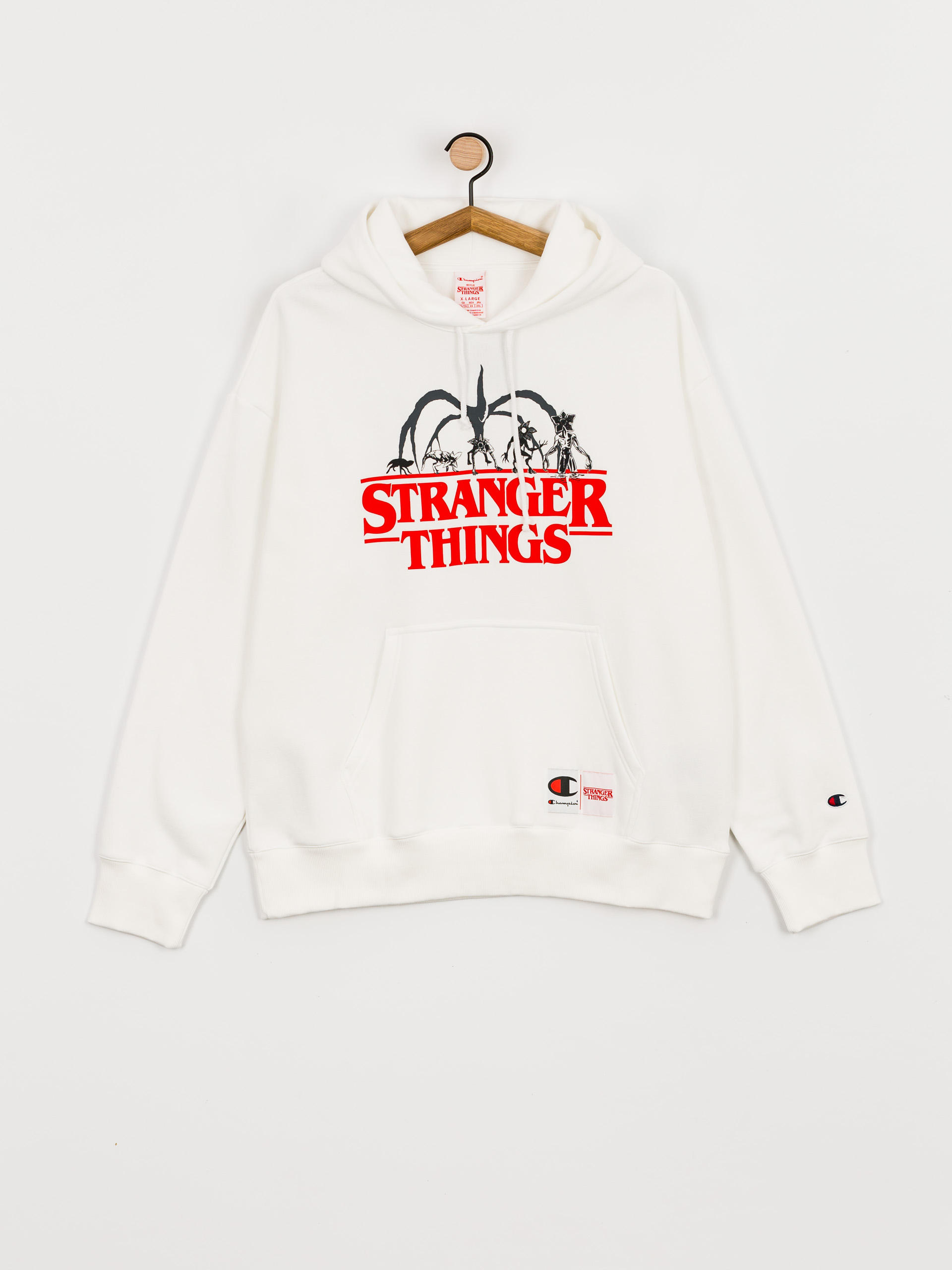 Champion X Stranger Things Hooded Sweatshirt 217780 HD Kapucnis pulóver (wht)
