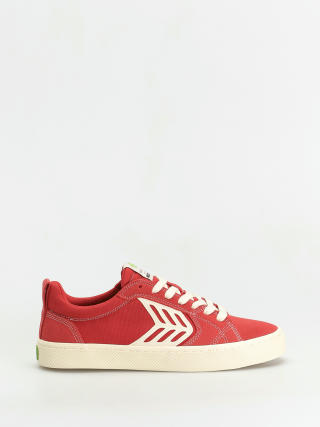 Cariuma Catiba Pro Cipők (samba red suede and canvas contrast thread ivory logo)