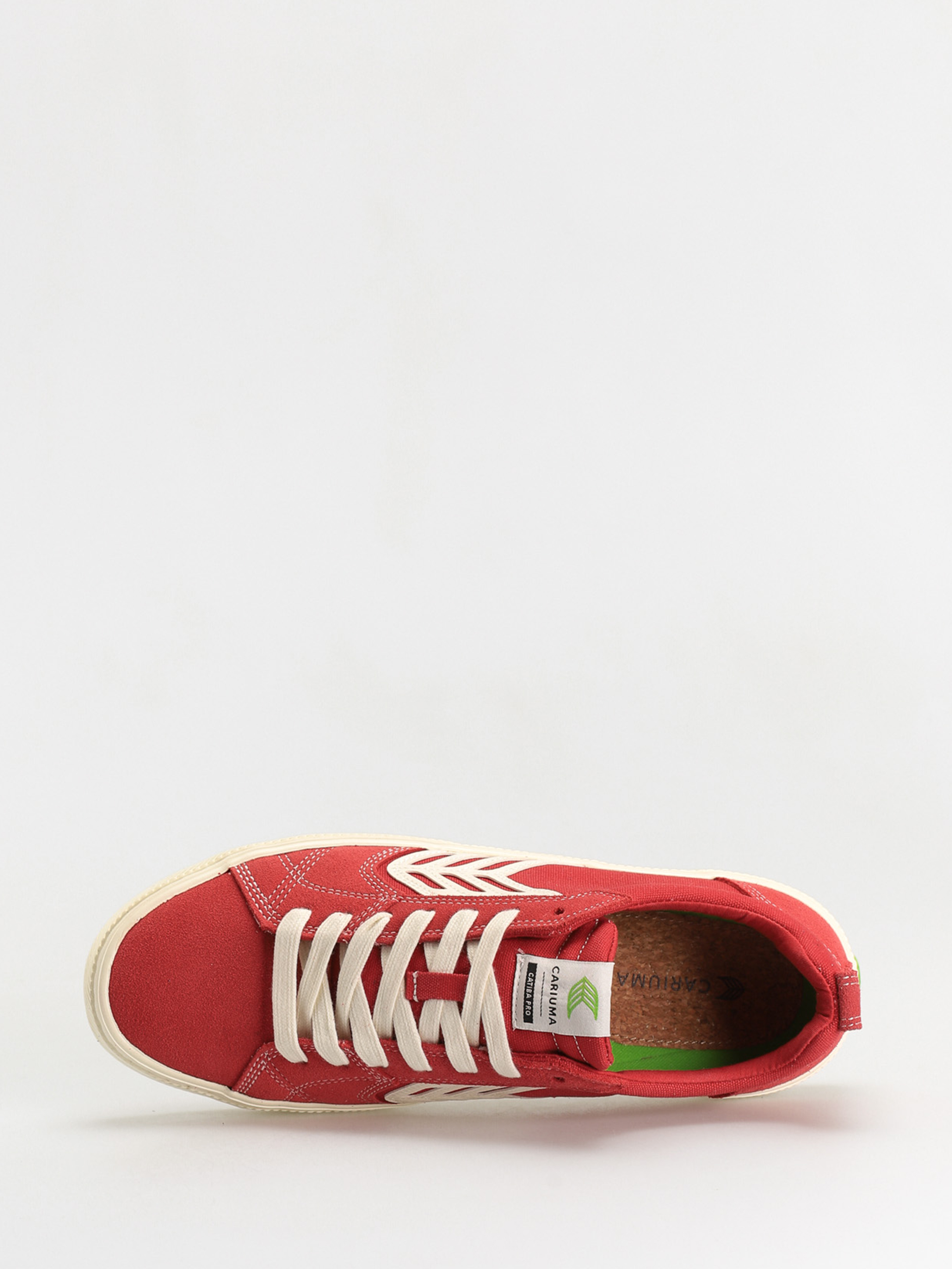 Cariuma Catiba Pro Cipők (samba red suede and canvas contrast thread ivory logo)