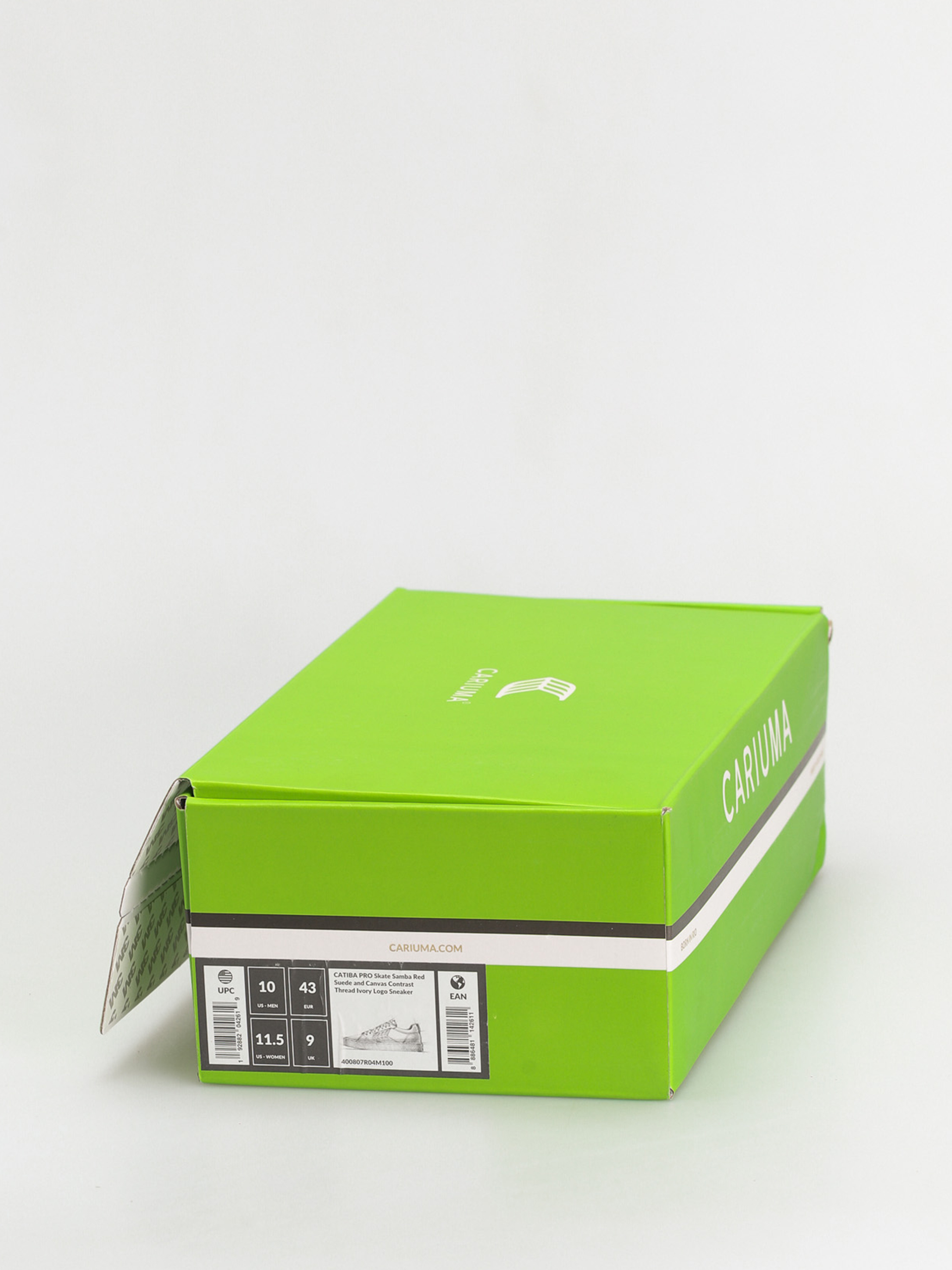 Cariuma Catiba Pro Cipők (samba red suede and canvas contrast thread ivory logo)