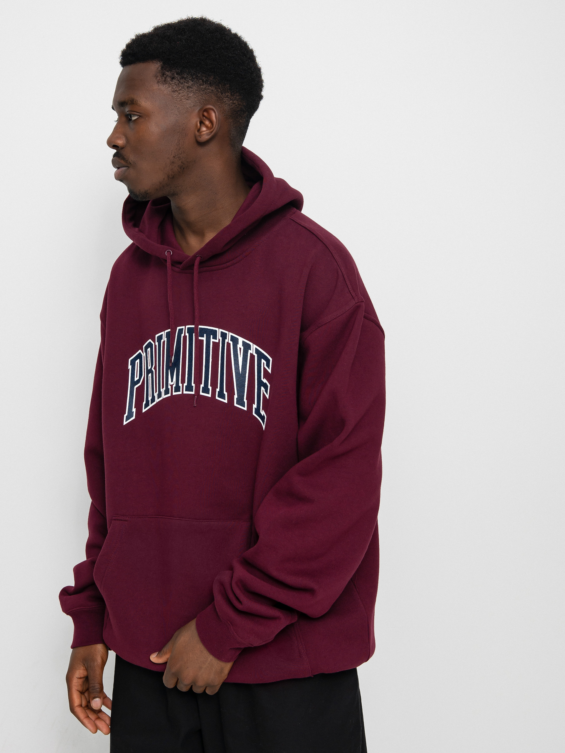 Primitive Collegiate Arch HD Kapucnis pulóver (burgundy)