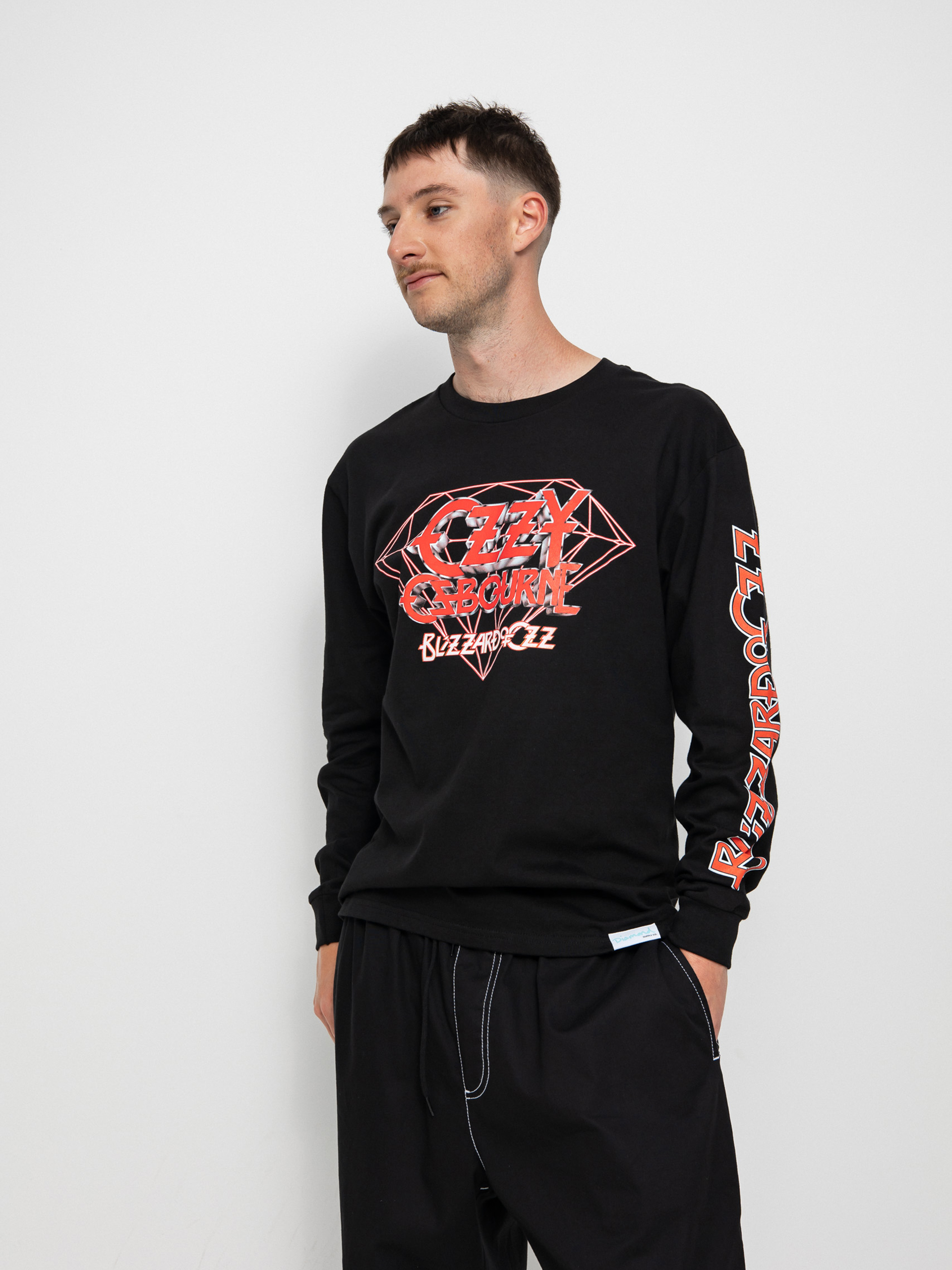 Diamond Supply Co. Ozzy Osbourne Hosszú ujjú felső (black)