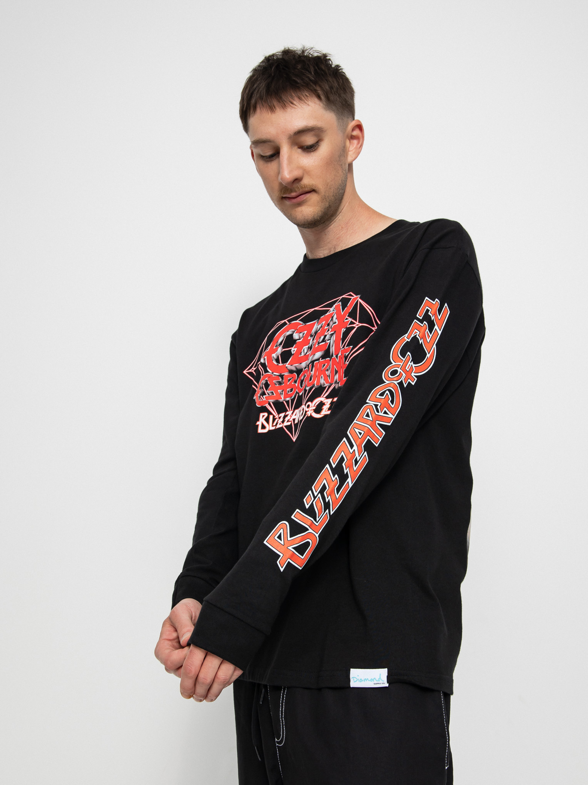 Diamond Supply Co. Ozzy Osbourne Hosszú ujjú felső (black)