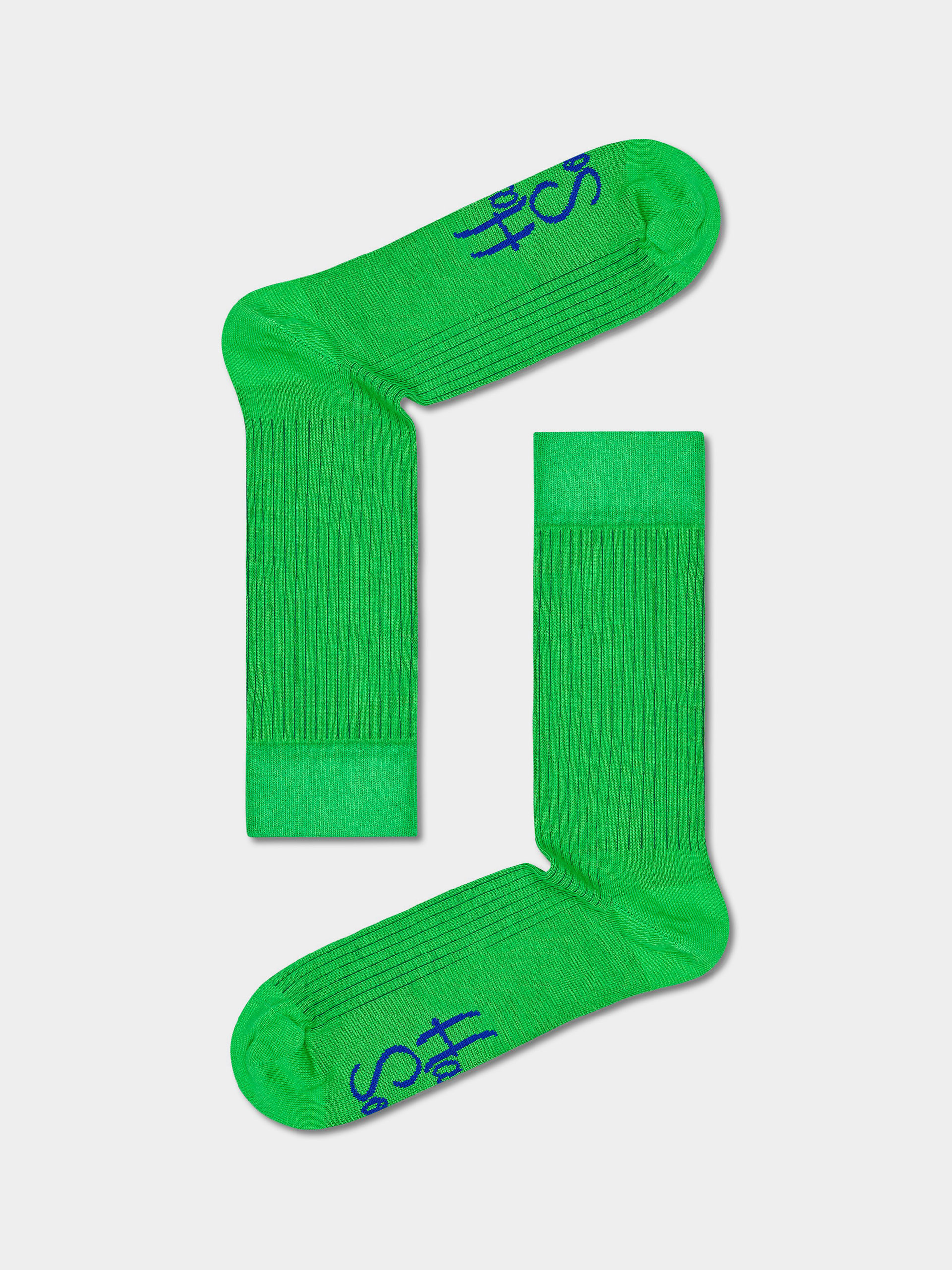 Happy Socks Solid Rib Zokni (green)