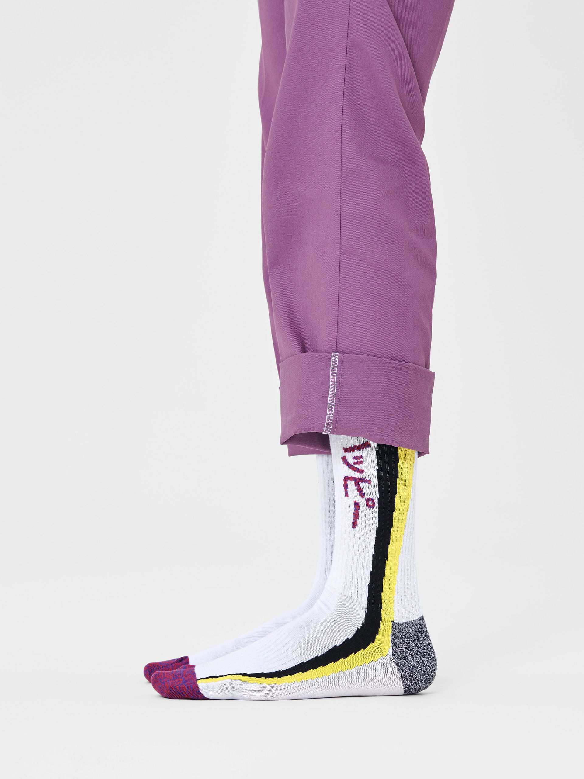 Happy Socks Shooting Stripe Thin Crew Zokni (white)