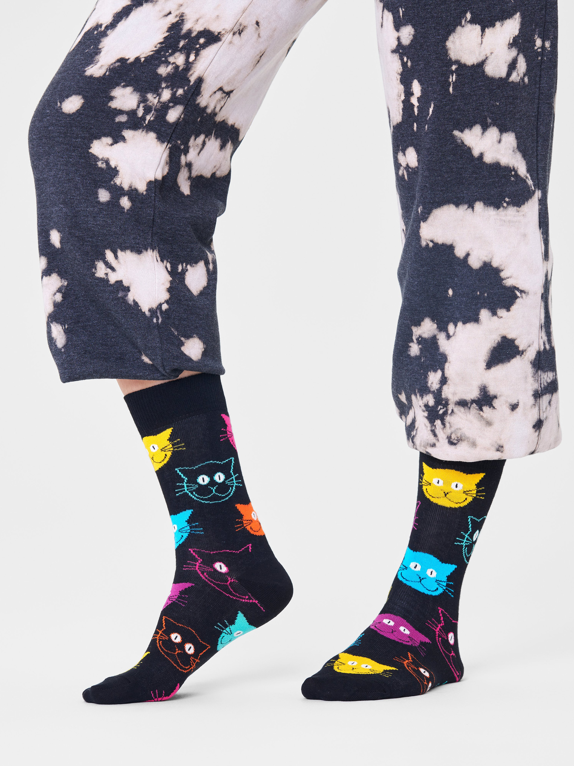 Happy Socks Cat Zokni (black)