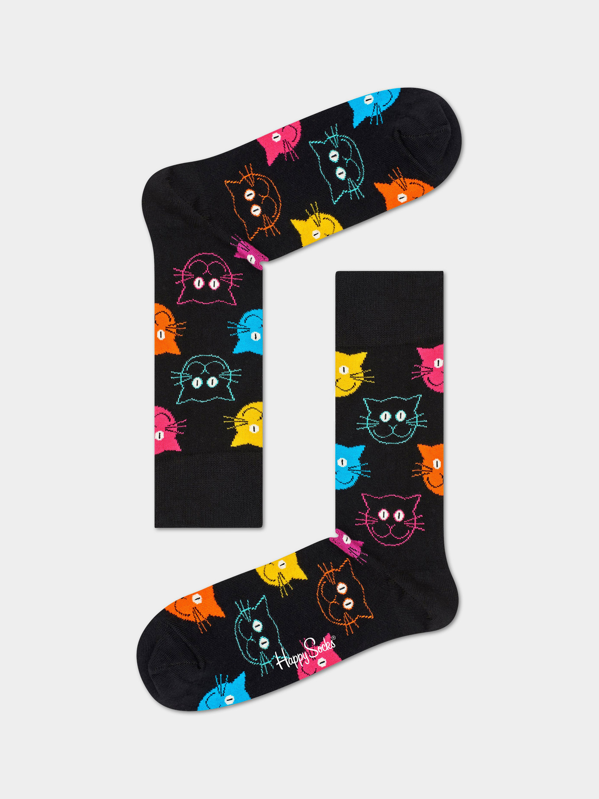 Happy Socks Cat Zokni (black)