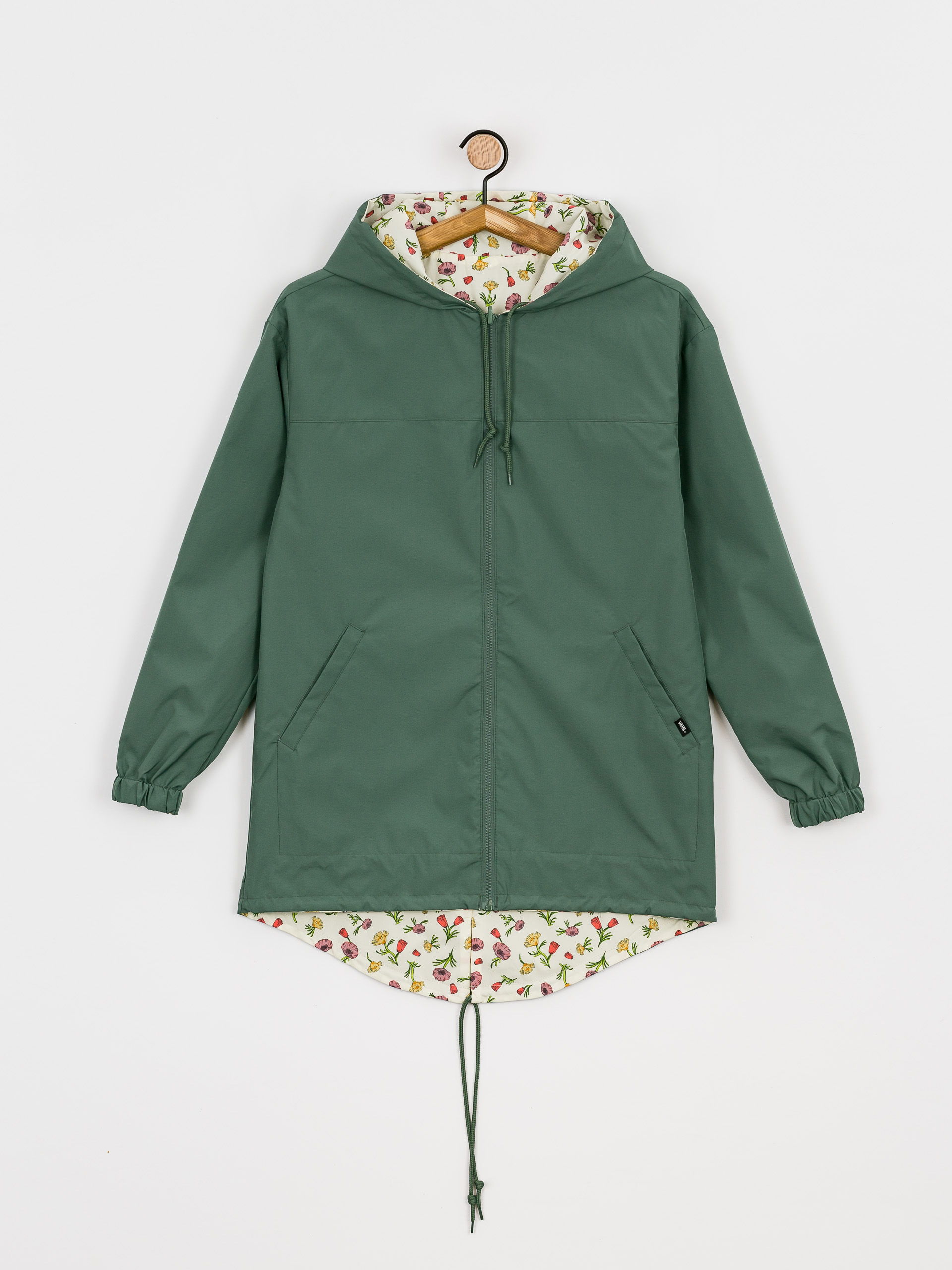 Vans Mercy Reversible Parka Dzseki Wmn (califas ditsy duck green)