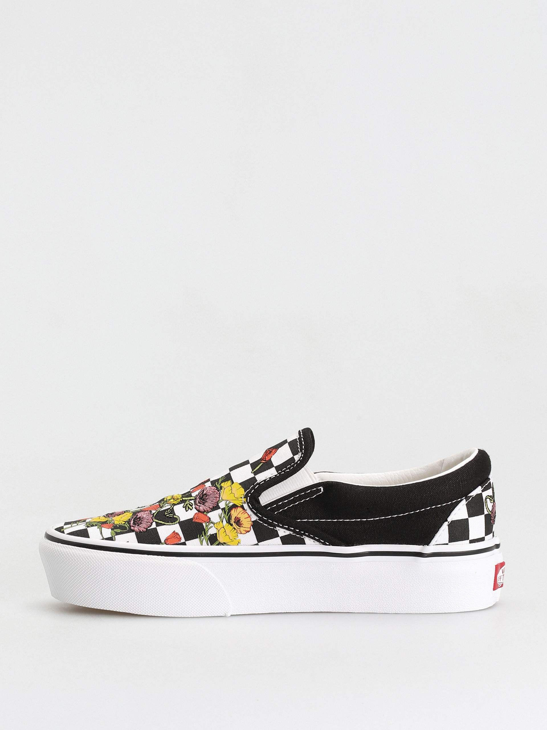 Vans Classic Slip On Platform Cipők (poppy checkerboard black/multi)