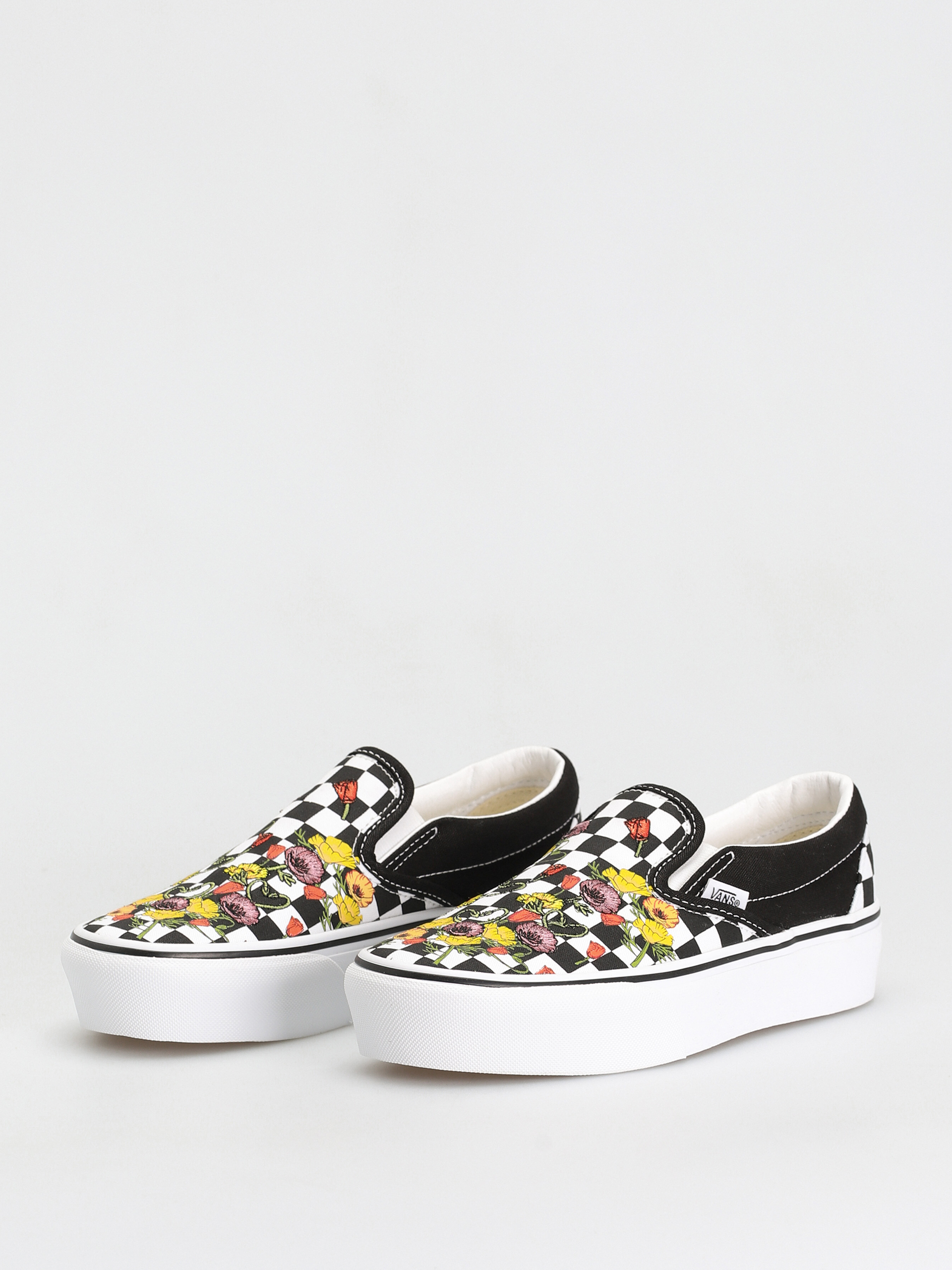 Vans Classic Slip On Platform Cipők (poppy checkerboard black/multi)