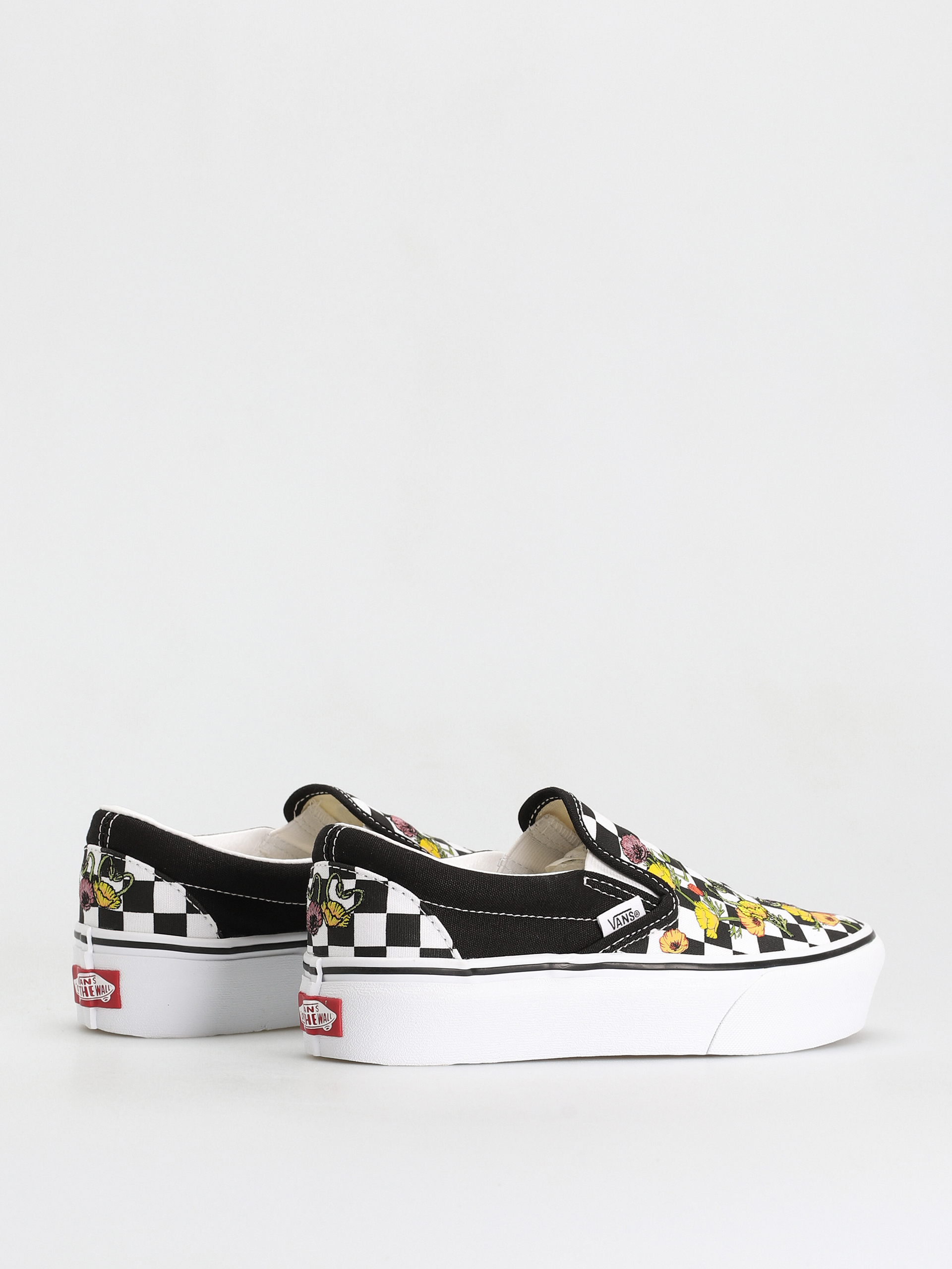 Vans Classic Slip On Platform Cipők (poppy checkerboard black/multi)