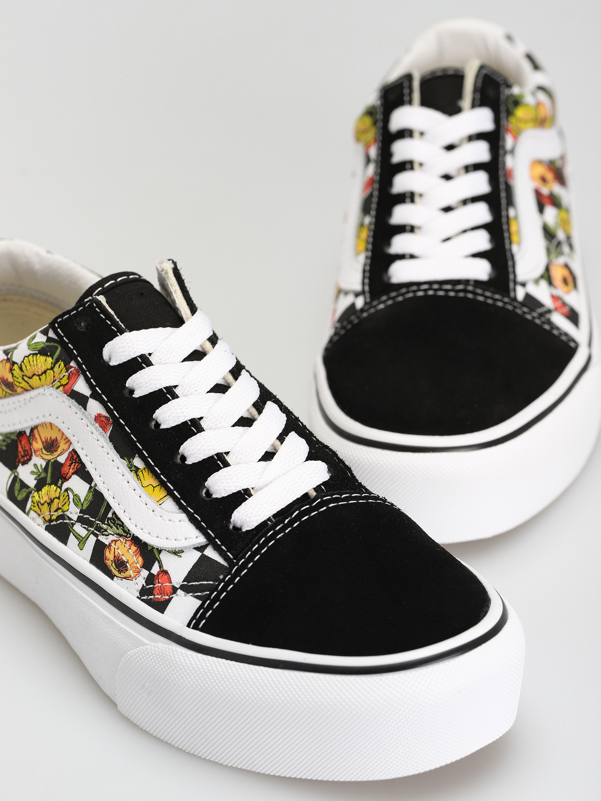 Vans Old Skool Platform Cipők (poppy checkerboard black/multi)