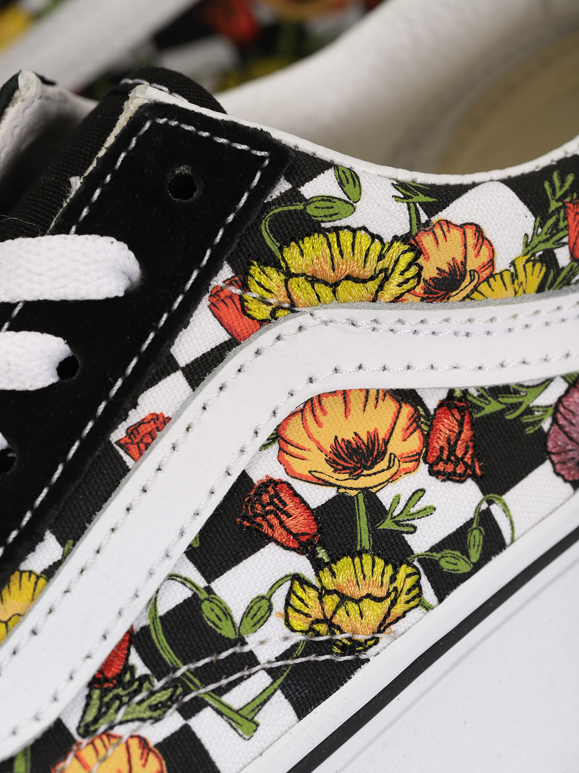 Vans Old Skool Platform Cipők (poppy checkerboard black/multi)