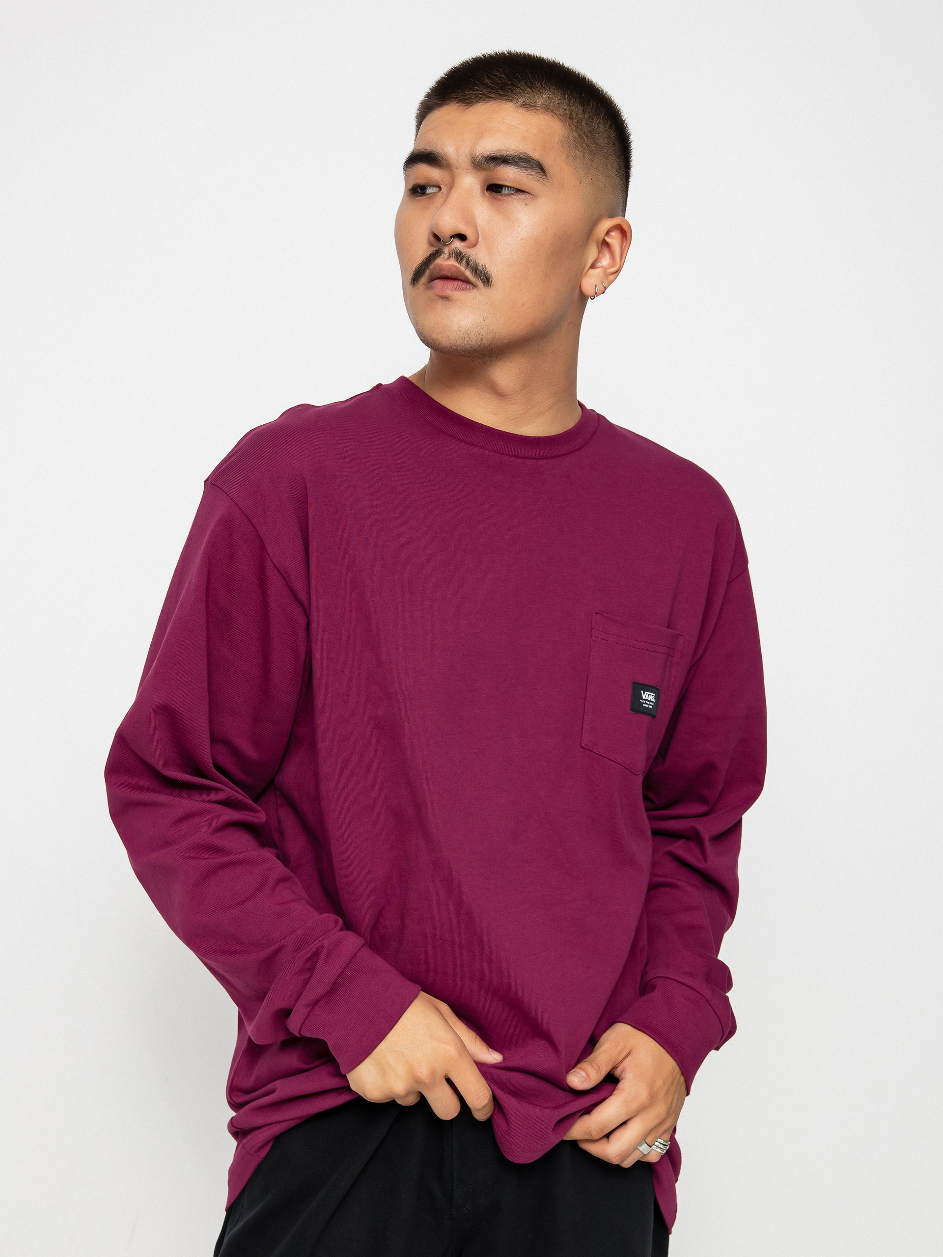 Vans Woven Patch Pocket Hosszú ujjú felső (purple potion)