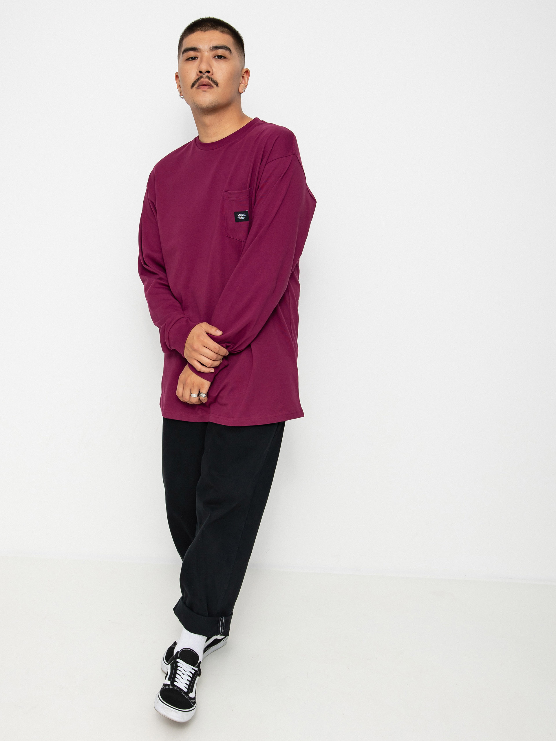 Vans Woven Patch Pocket Hosszú ujjú felső (purple potion)