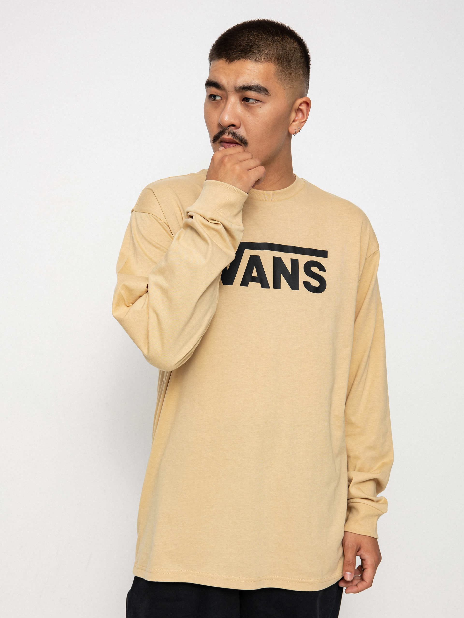 Vans Classic Hosszú ujjú felső (taos taupe/black)