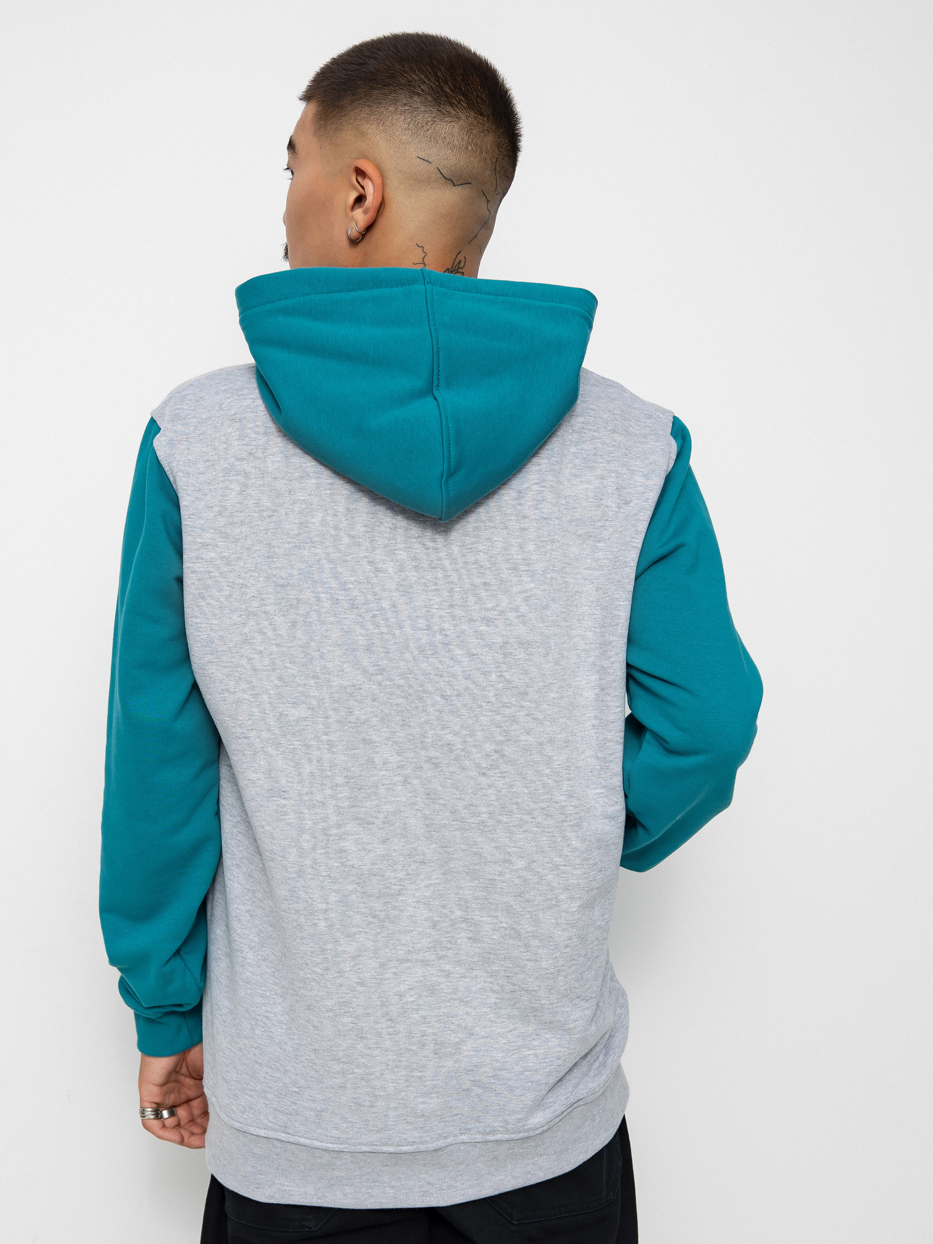 Nervous Initial HD Kapucnis pulóver (ocean grey)